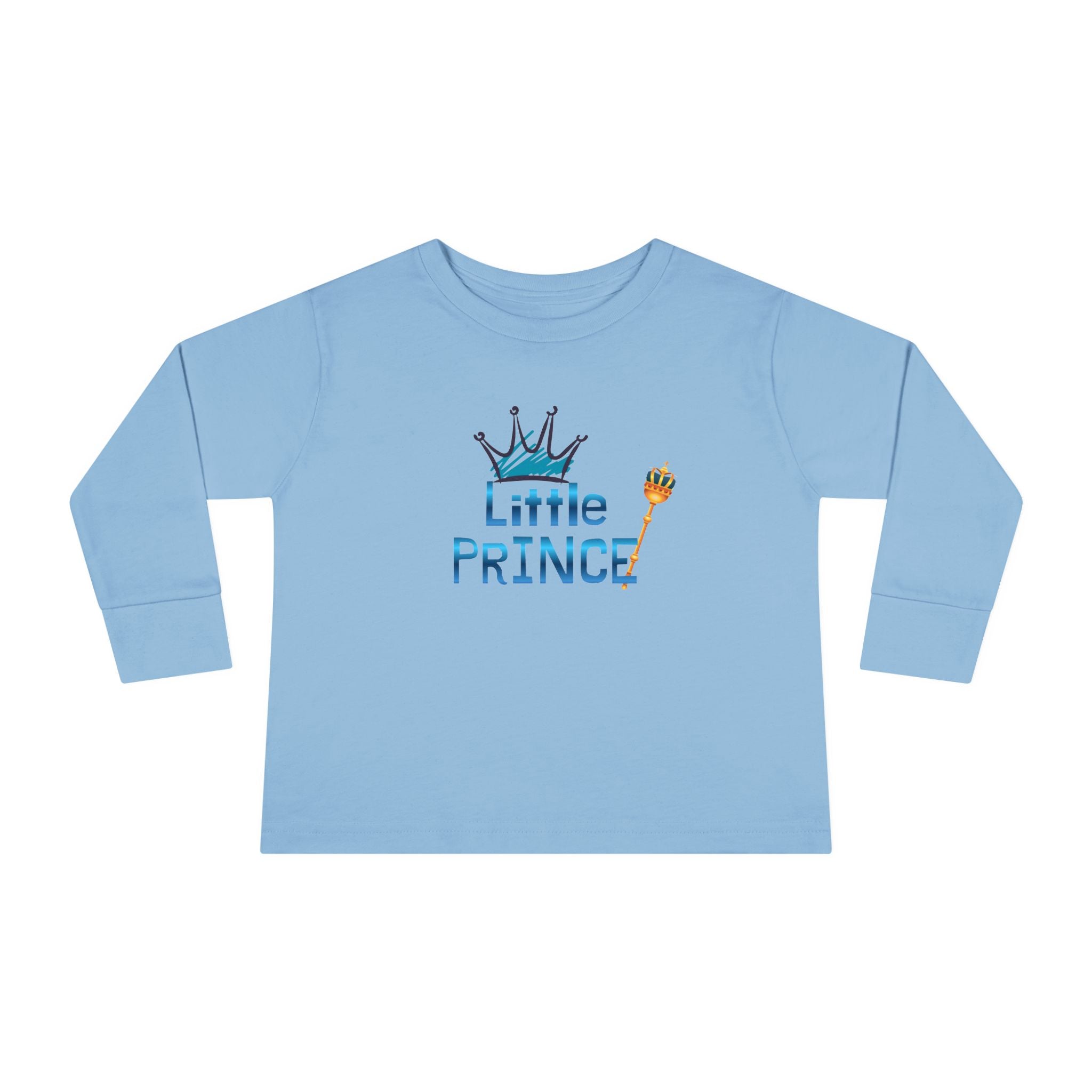 Little Prince Toddler Long Sleeve Tee — Cute Crown Design