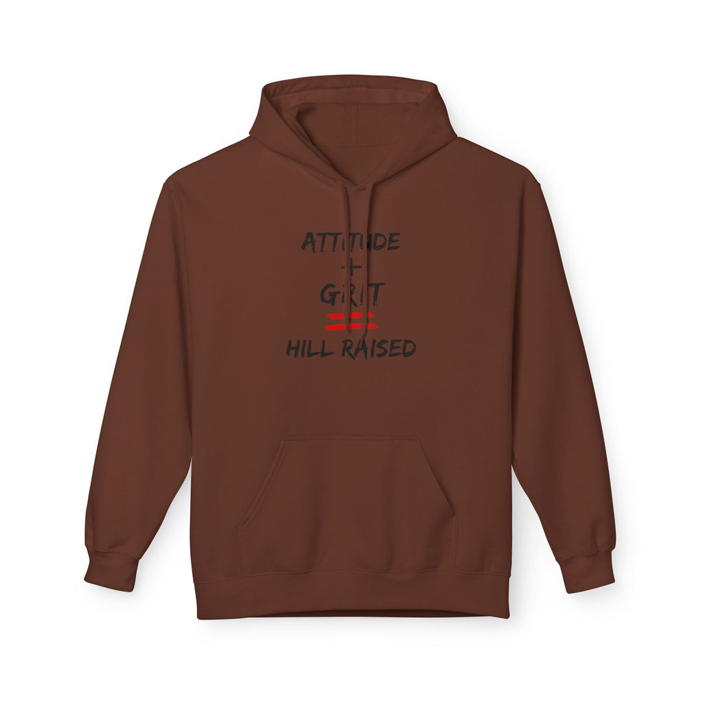 Hill Raised Hoodie — "Attitude + Grit" Graphic Pullover