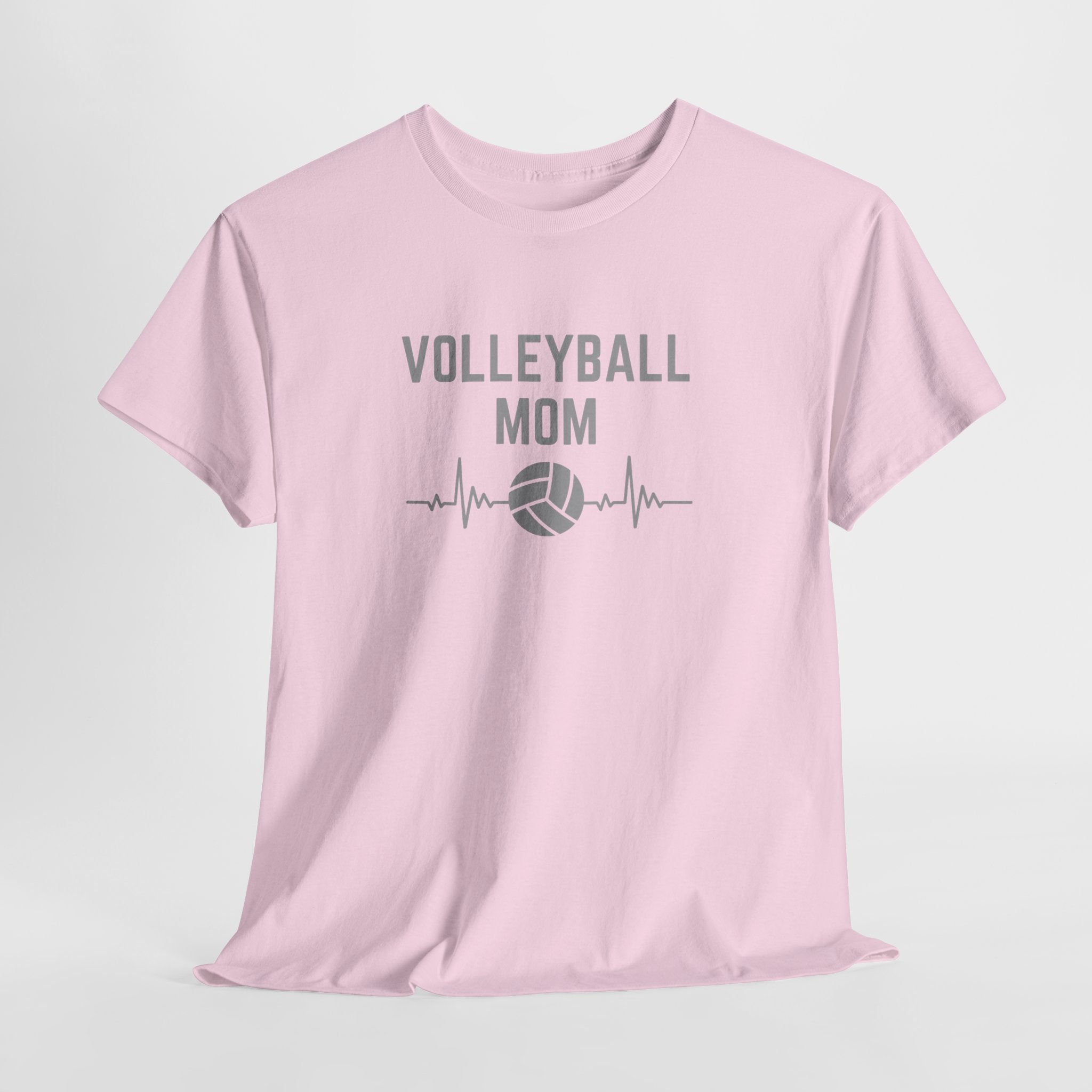 Volleyball Mom T-Shirt — Heartbeat Volleyball Tee for Proud Moms