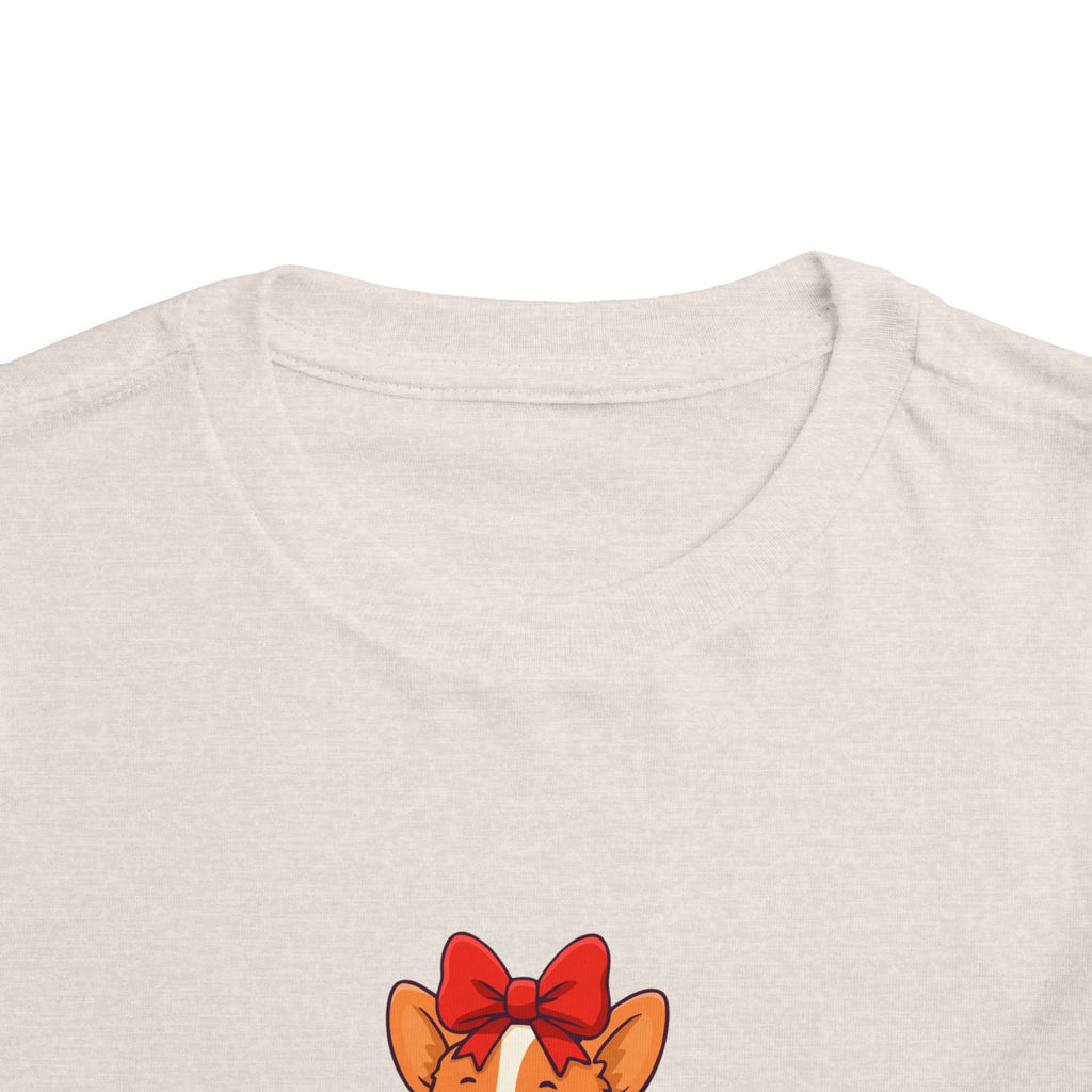 Merry and Bright Fox Christmas Toddler Short Sleeve Tee