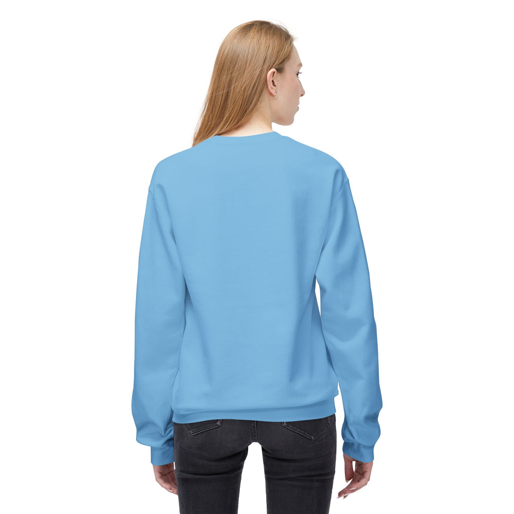 Crewneck Sweatshirt - Glitter Heart "Just a girl who loves" Cozy Graphic Pullover