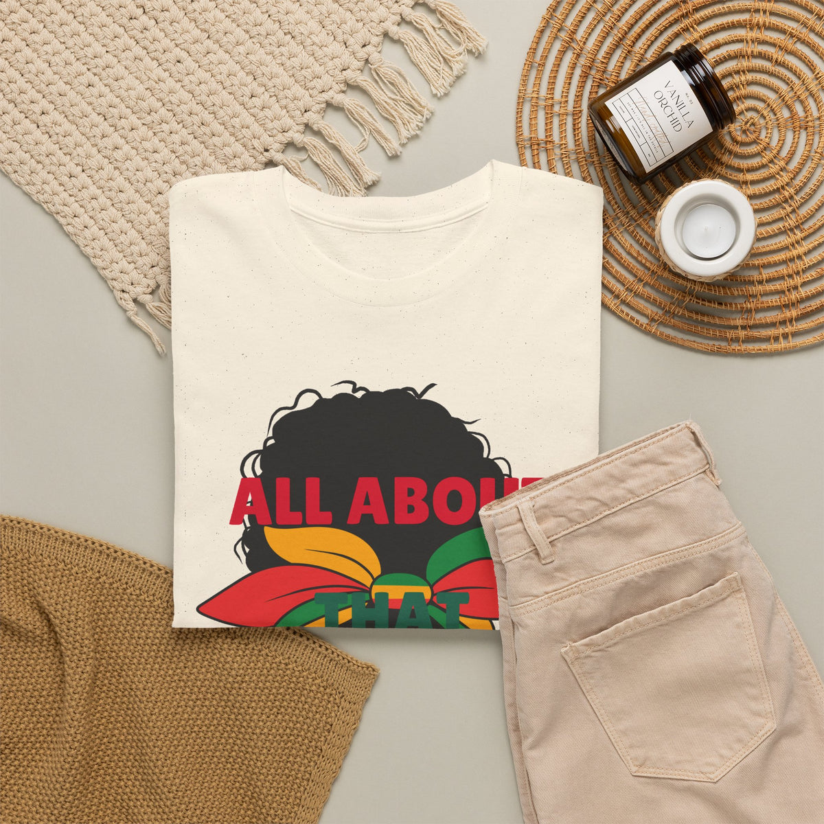 Aunty Life Tee – "All About Aunty Life" Graphic T-Shirt (Tropical Heart Sunglasses)