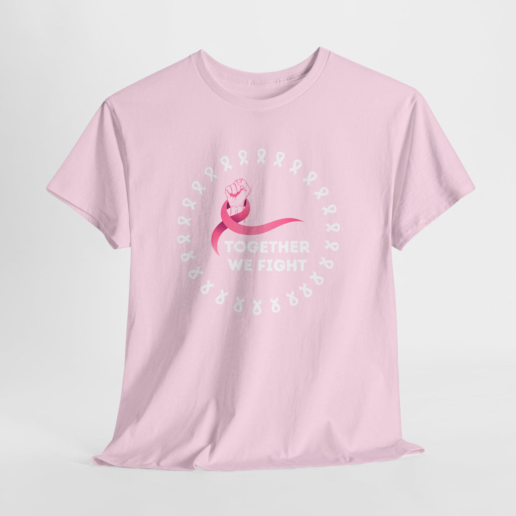 Breast Cancer Awareness T-Shirt - "Together We Fight" Pink Ribbon Tee