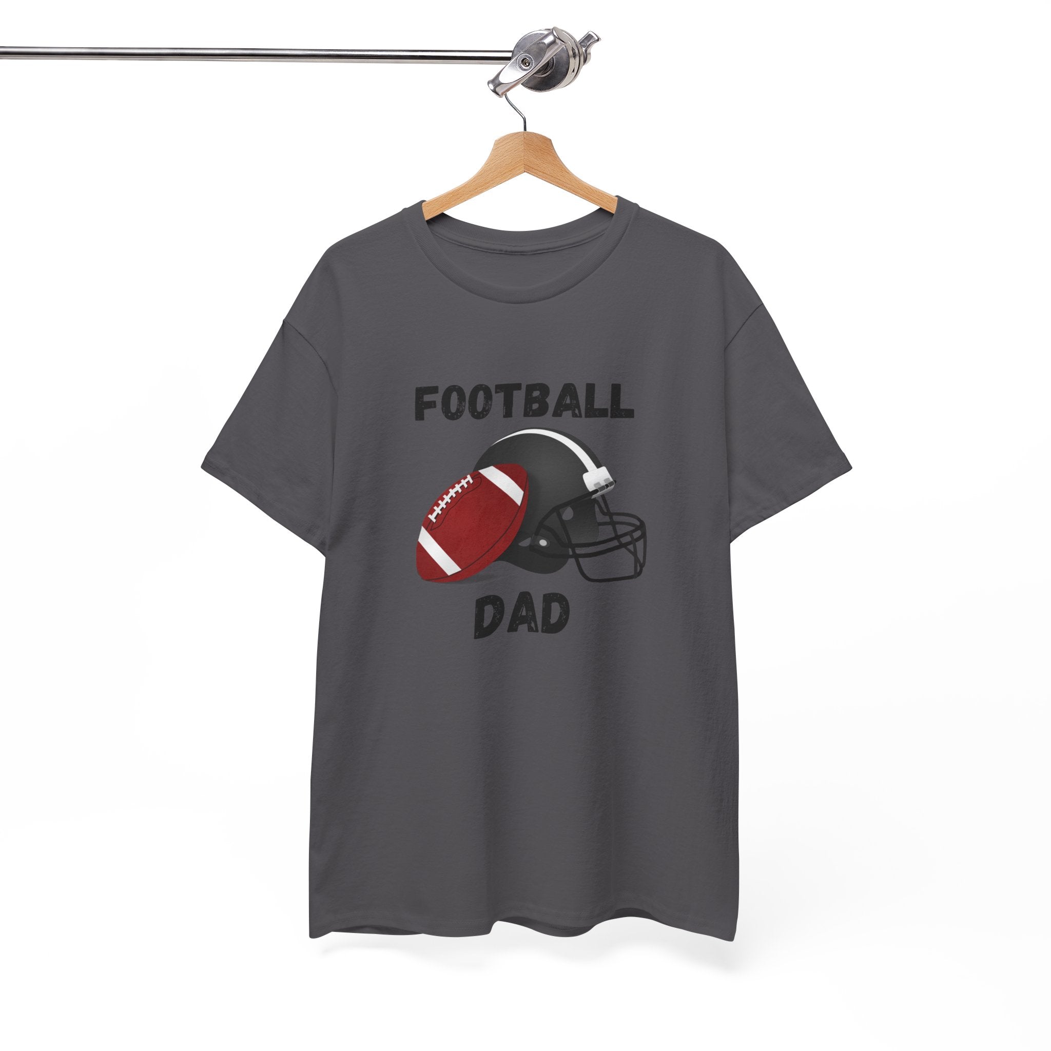 Football Dad T-Shirt — Classic Football & Helmet Tee for Proud Dads