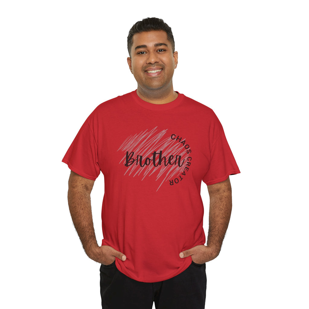 Brother Script Tee — 'Chaos Creator' Graphic Shirt for Siblings