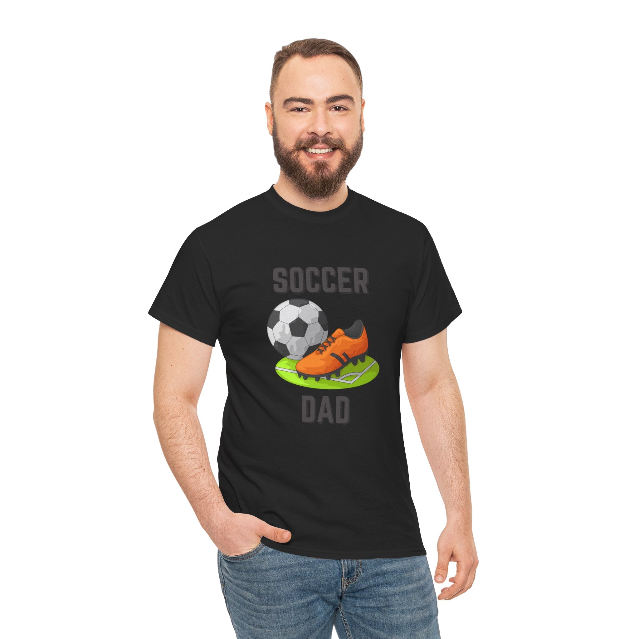 Soccer Dad T-Shirt – Graphic Soccer Ball & Cleat Tee, Father’s Day Gift