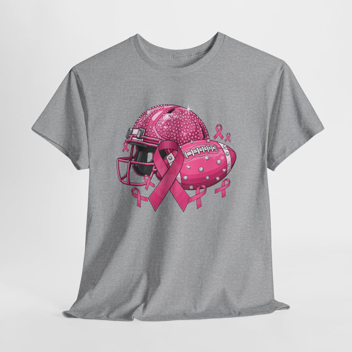 Breast Cancer Awareness Football Helmet T-Shirt