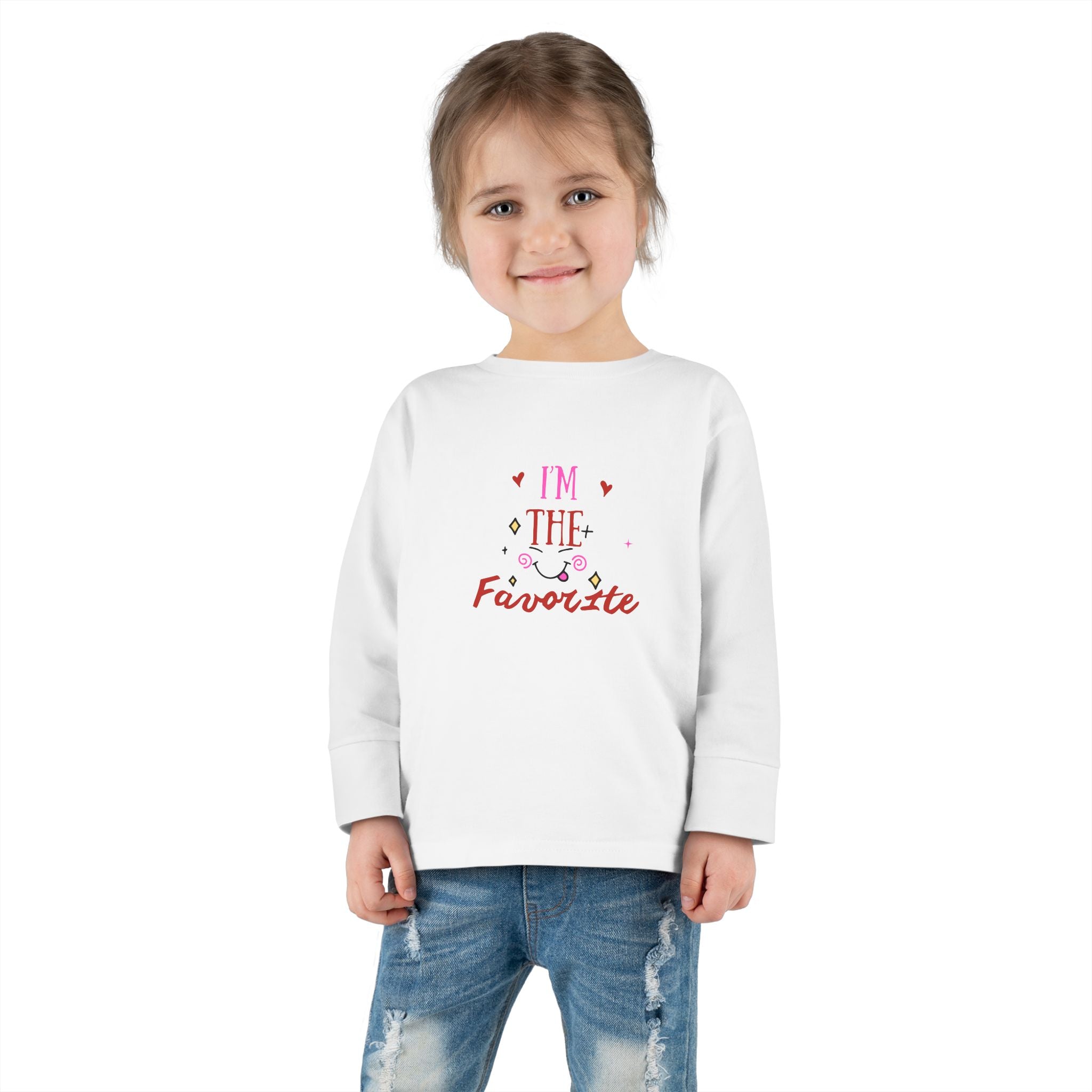 Toddler Long Sleeve Tee — "I'm the Favorite" Cute Kid’s Long-Sleeve Shirt