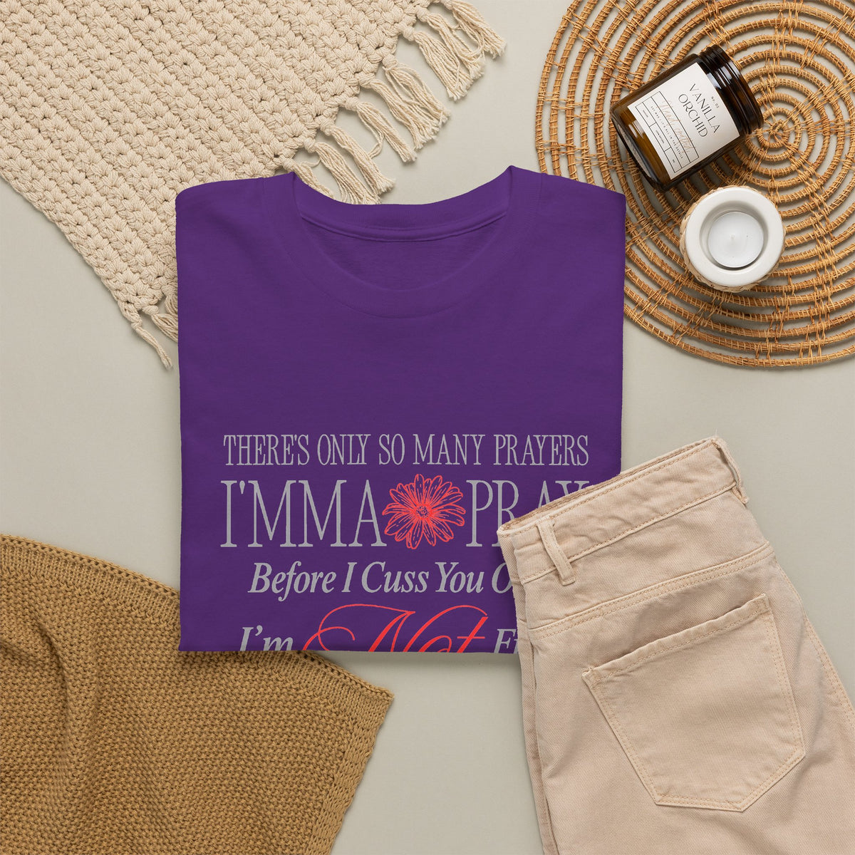 Fun Graphic Tee — "I’mma Pray Before I Cuss You Out" Inspirational Christian T-Shirt