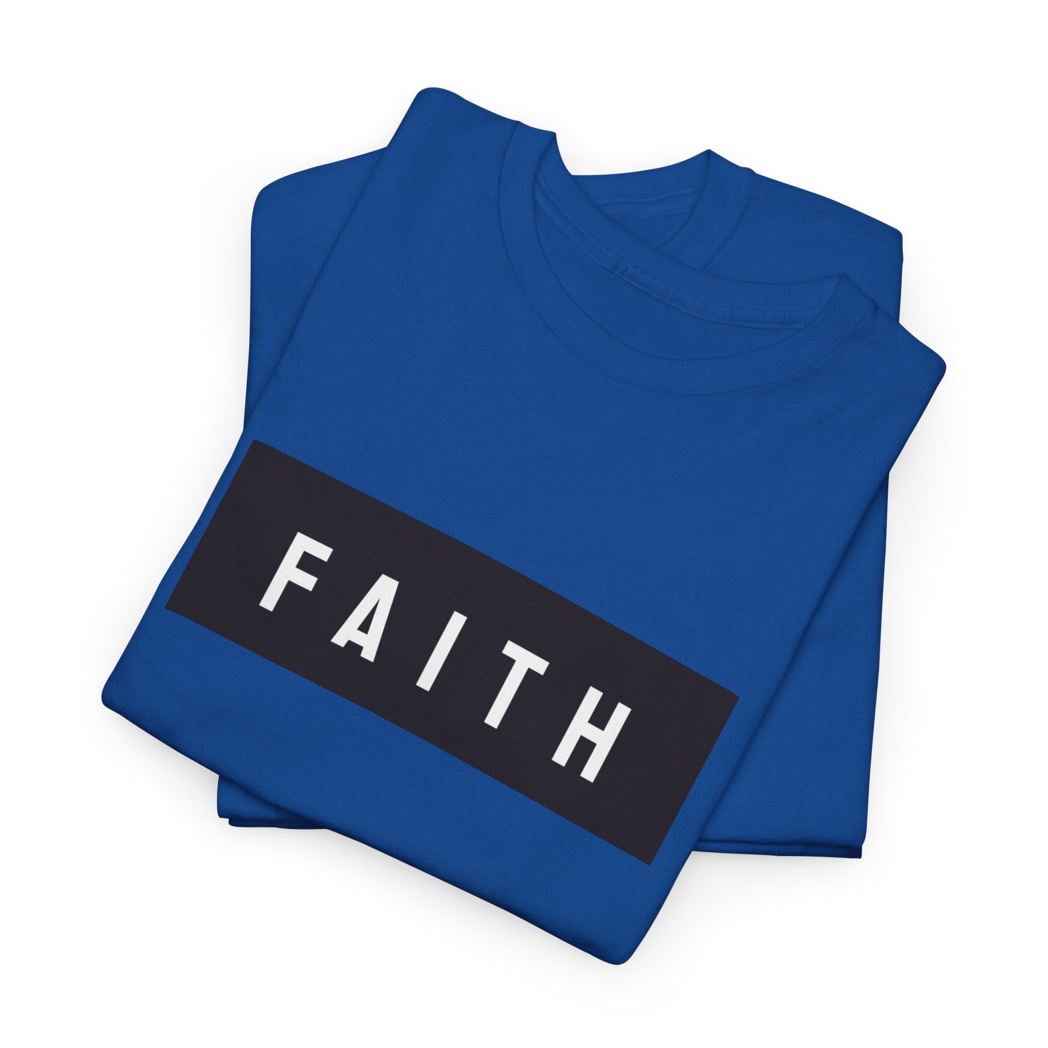Faith Graphic Tee — Minimal Black Box Christian T-Shirt