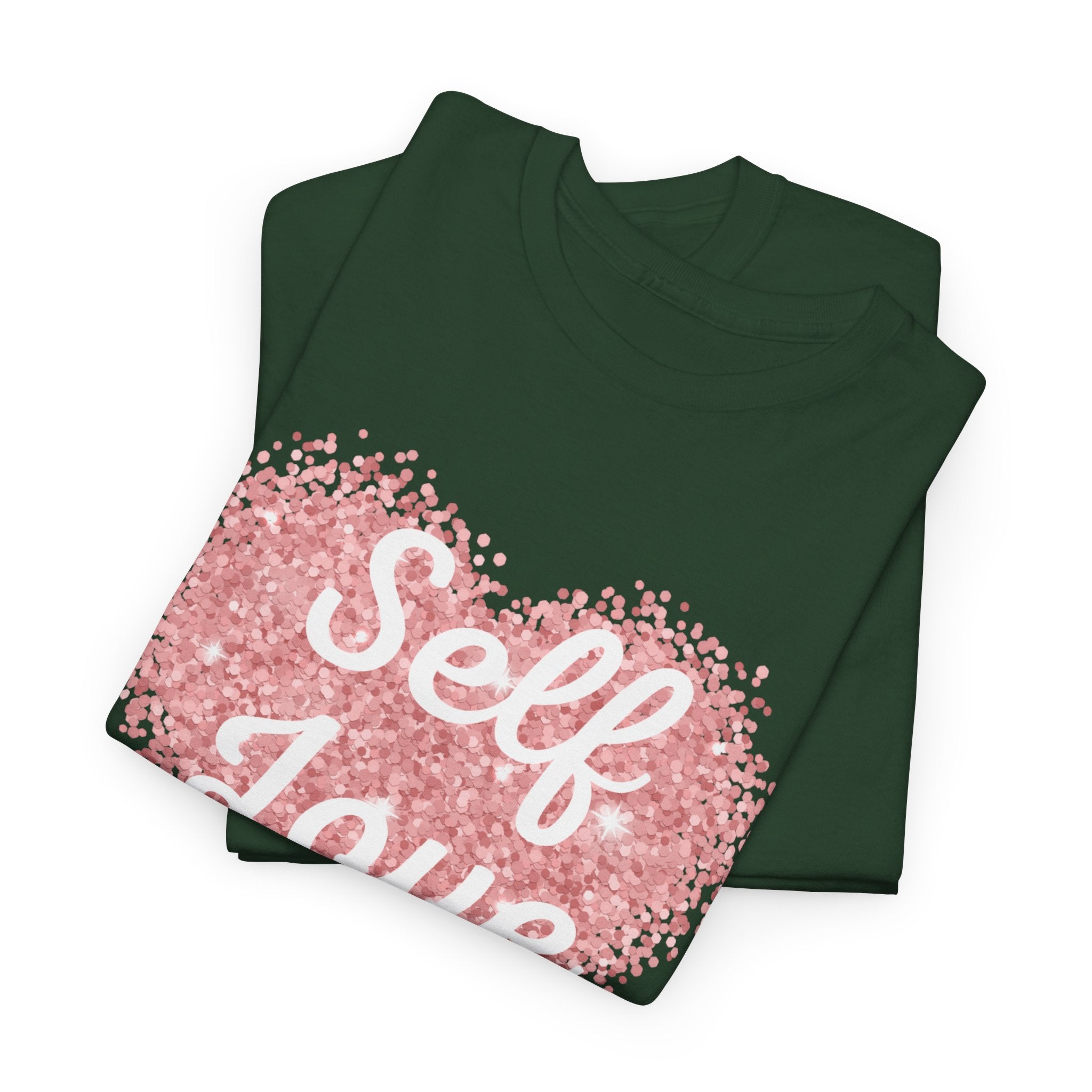 Self Love Tee — Pink Heart Mental Health Awareness Shirt