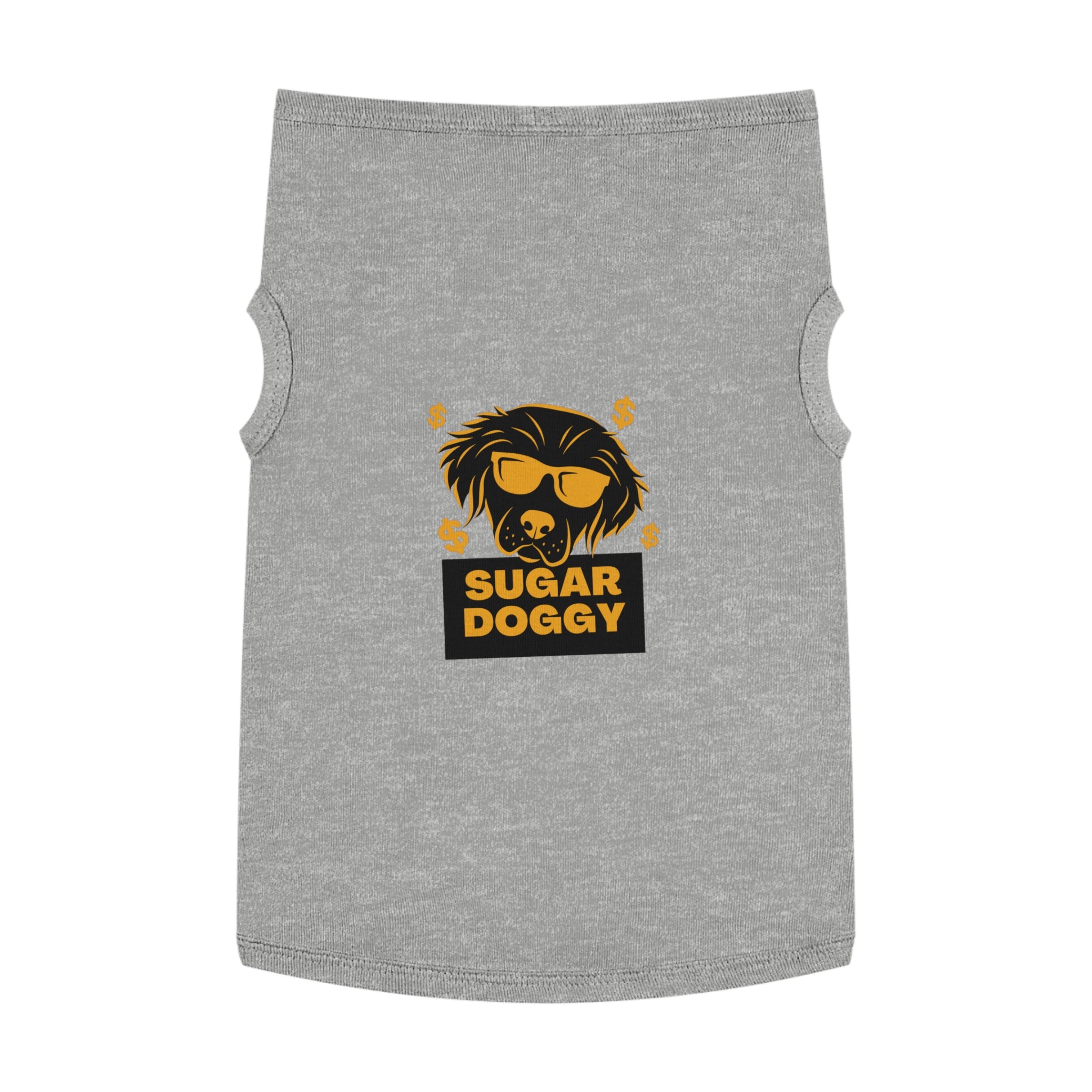 Sugar Doggy Pet Tank Top — Funny Dog Tee with Sunglasses & Dollar Sign Design