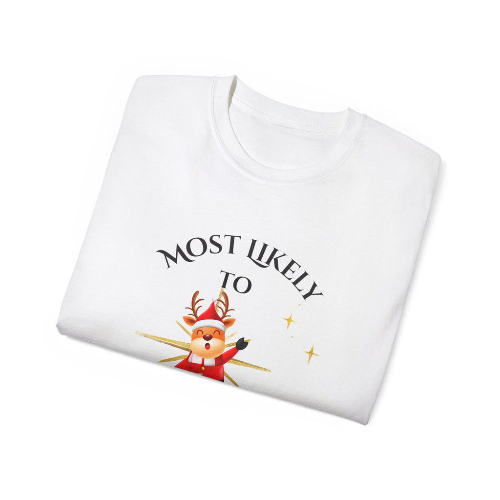 Soul Train Line Christmas Party Tee, Fun Holiday Shirt, Festive Gift for Friends, Unisex Cotton T-shirt, Holiday Cheer Apparel,