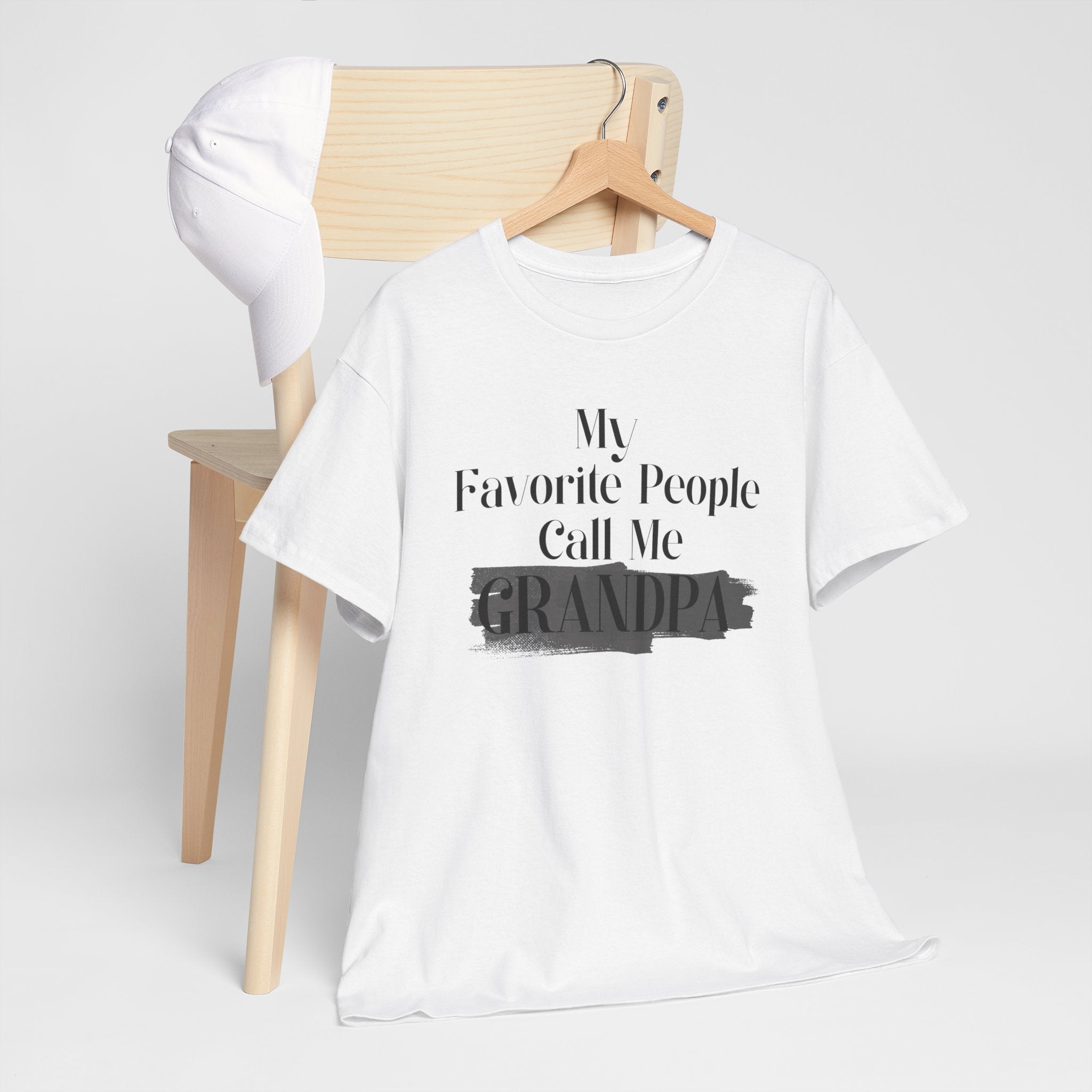Grandpa Graphic T-Shirt — "My Favorite People Call Me Grandpa" Gift Tee