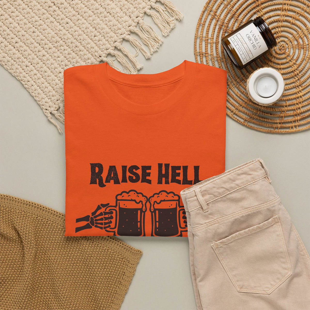 Raise Hell and Raise a Glass T-Shirt — Cheers Beer Drinking Tee