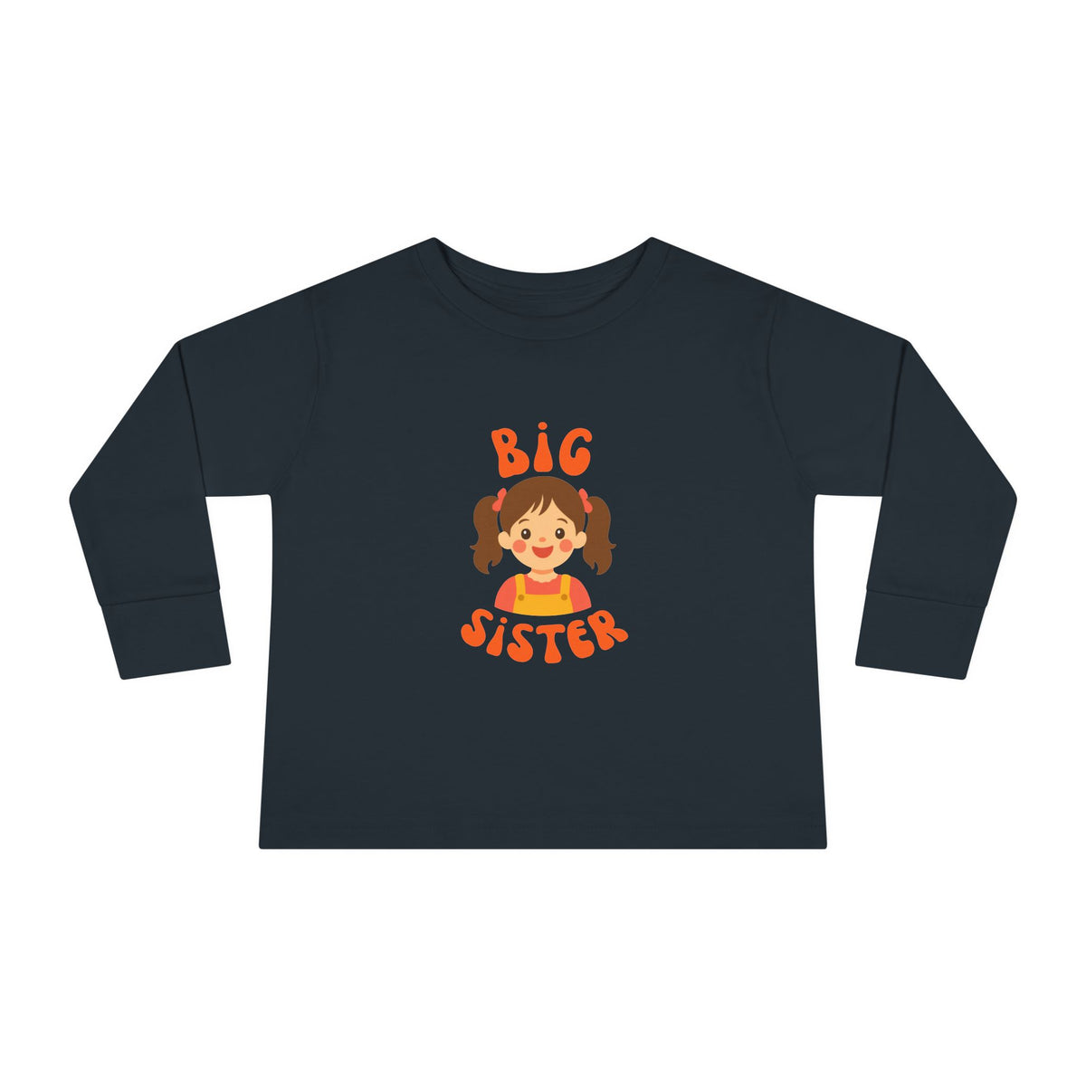 Big Sister Toddler Long Sleeve Tee — Cute Announce Shirt for New Siblings