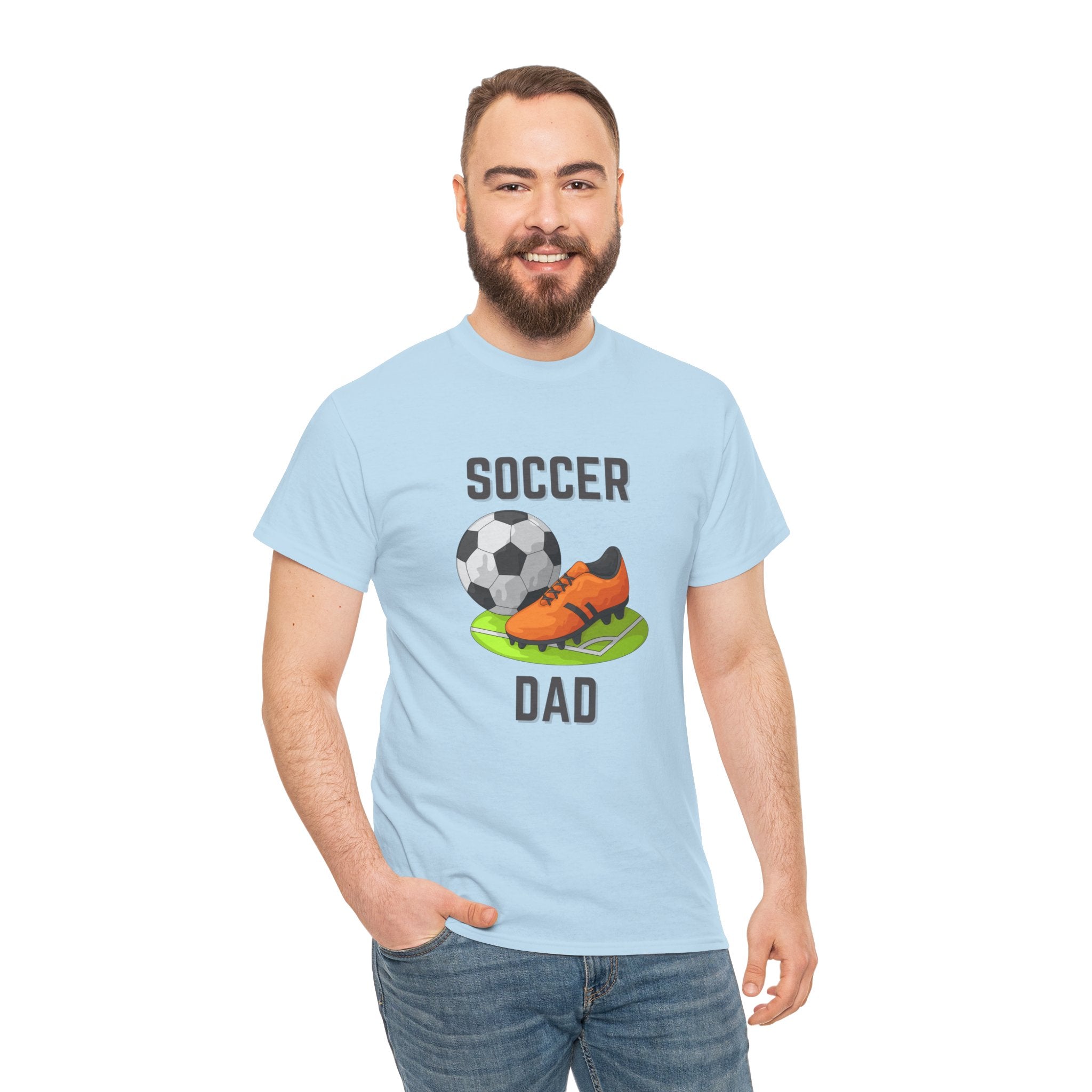 Soccer Dad T-Shirt – Graphic Soccer Ball & Cleat Tee, Father’s Day Gift
