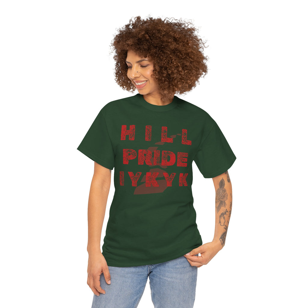 Hill Pride Cobblestone Road Graphic Tee — Red Brick Path Text Design