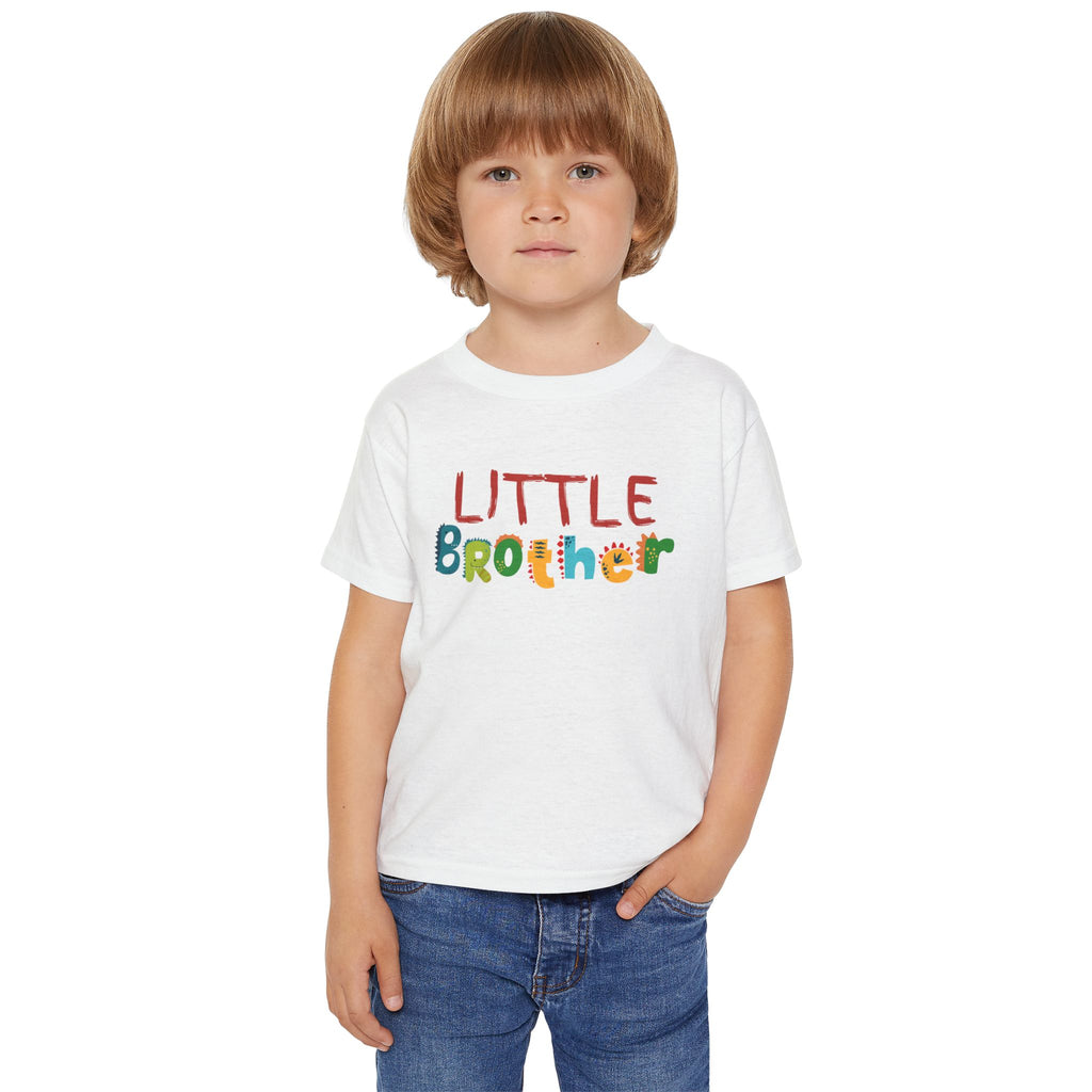 Little Brother Toddler T-Shirt - Colorful Playful Sibling Shirt