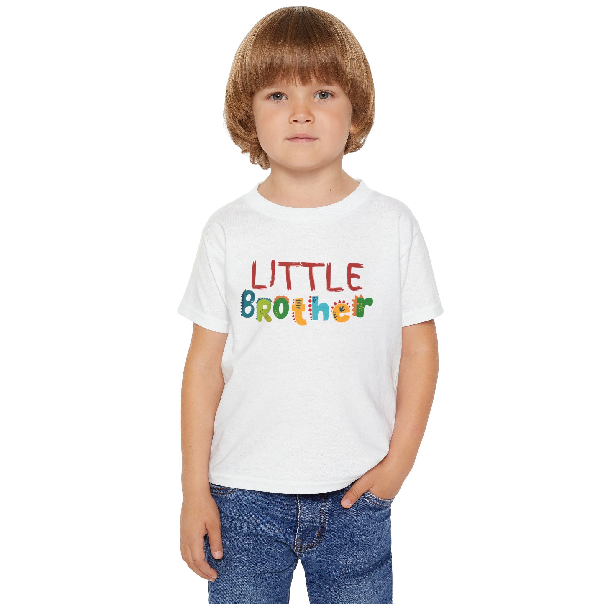 Little Brother Toddler T-Shirt - Colorful Playful Sibling Shirt
