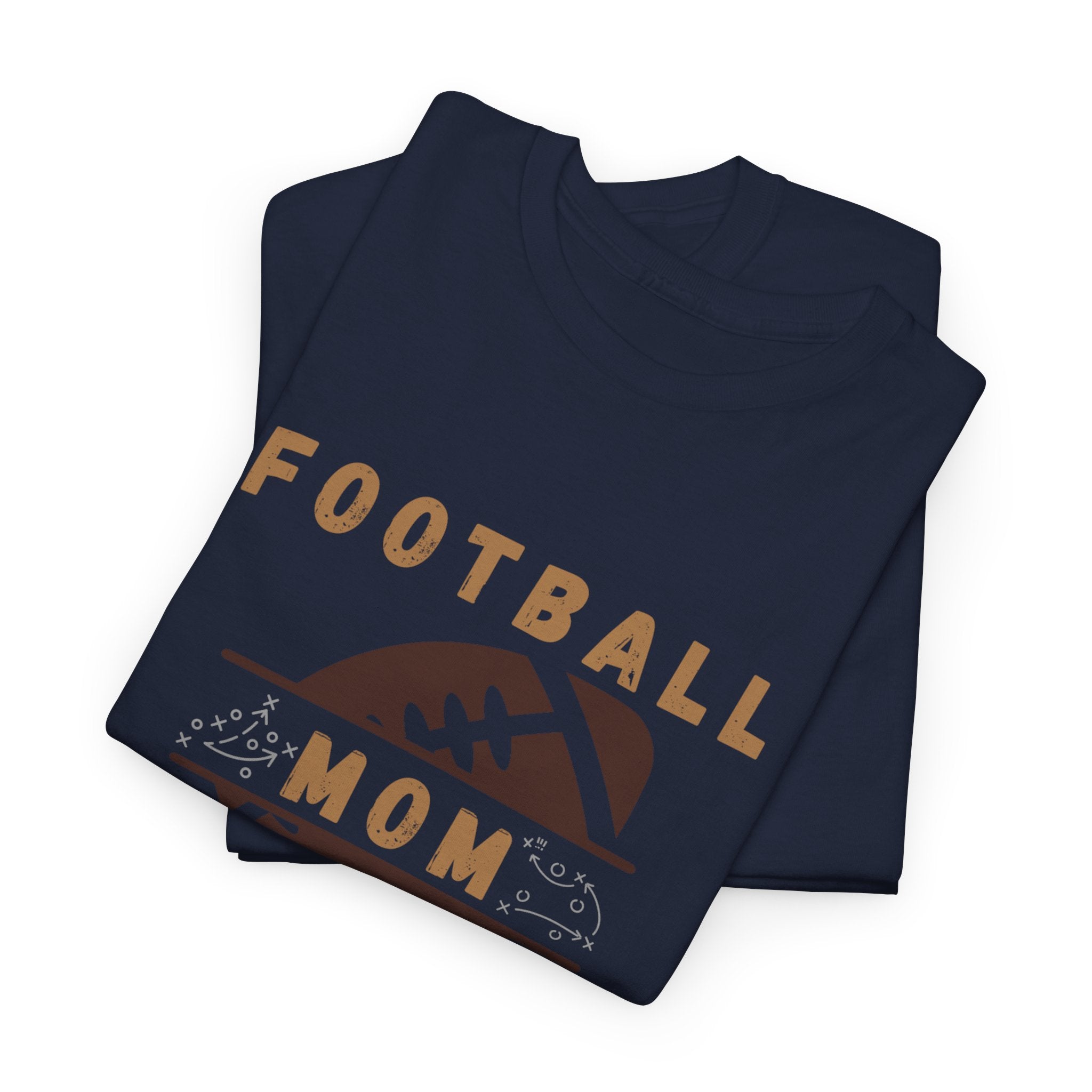 Football Mom T-Shirt — Retro Brown Football Design