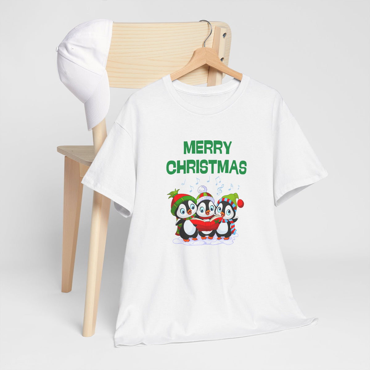 Merry Christmas Penguin Trio Holiday T-Shirt