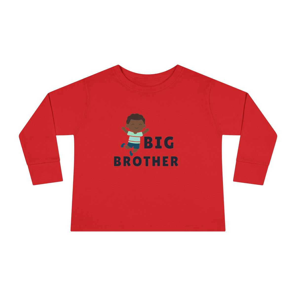 Big Brother Toddler Long Sleeve Tee - Cute Sibling Announcement Shirt