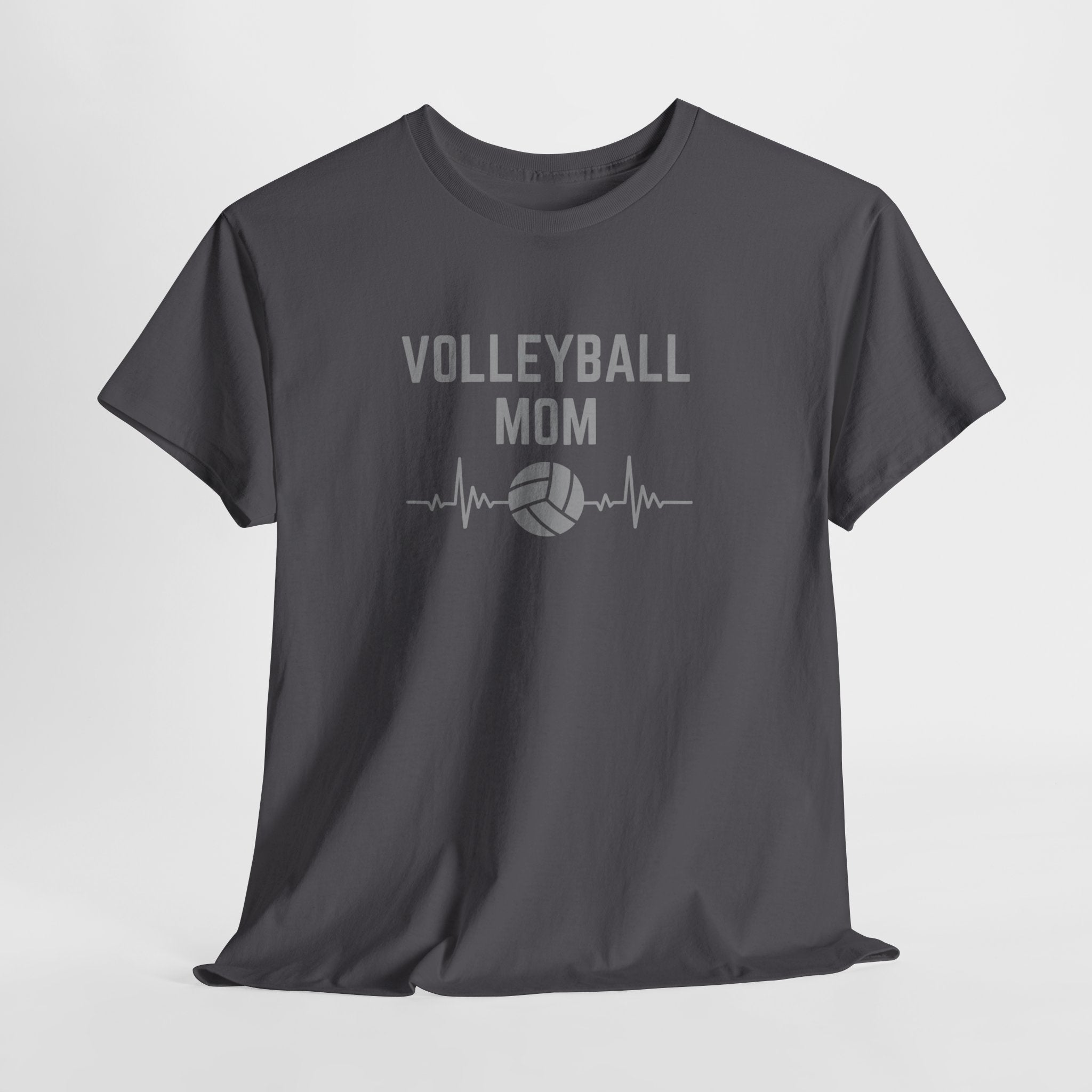 Volleyball Mom T-Shirt — Heartbeat Volleyball Tee for Proud Moms