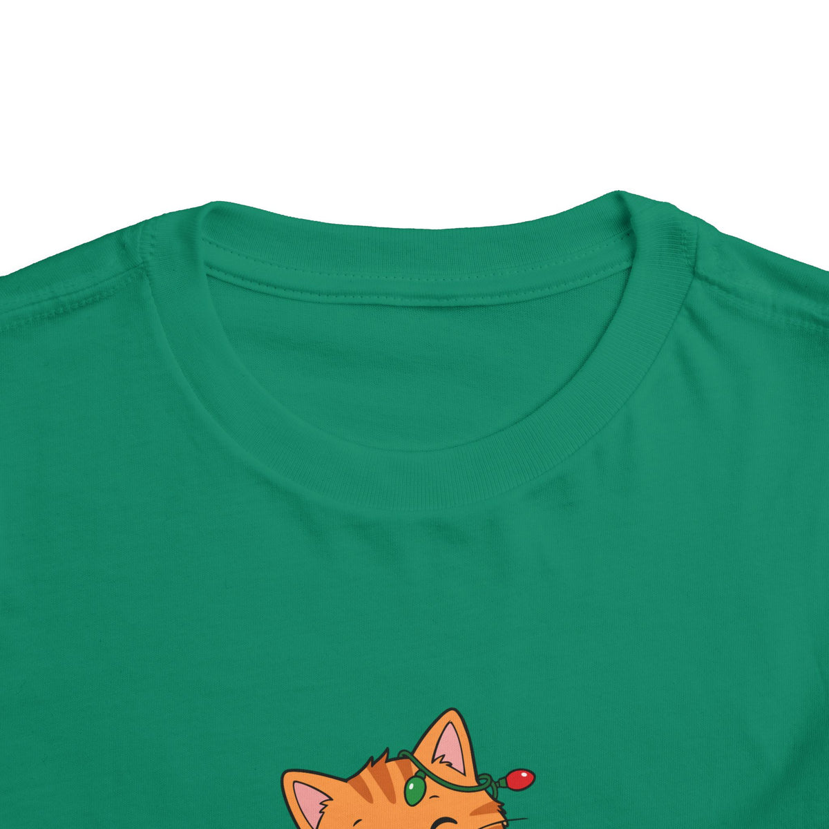 Toddler Merry Holidays Cat Christmas Short Sleeve Tee