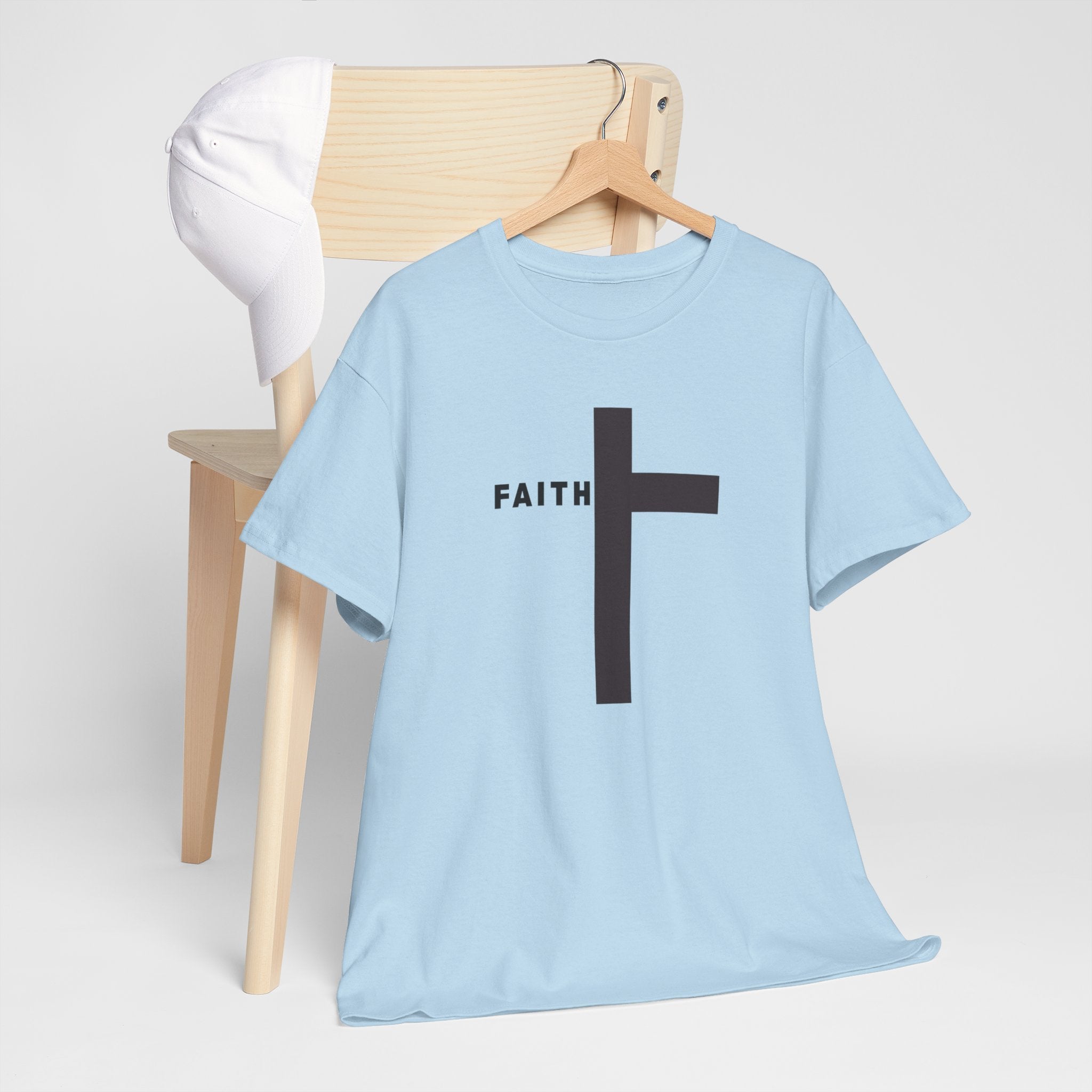 Faith Cross T‑Shirt — Minimal Christian Tee