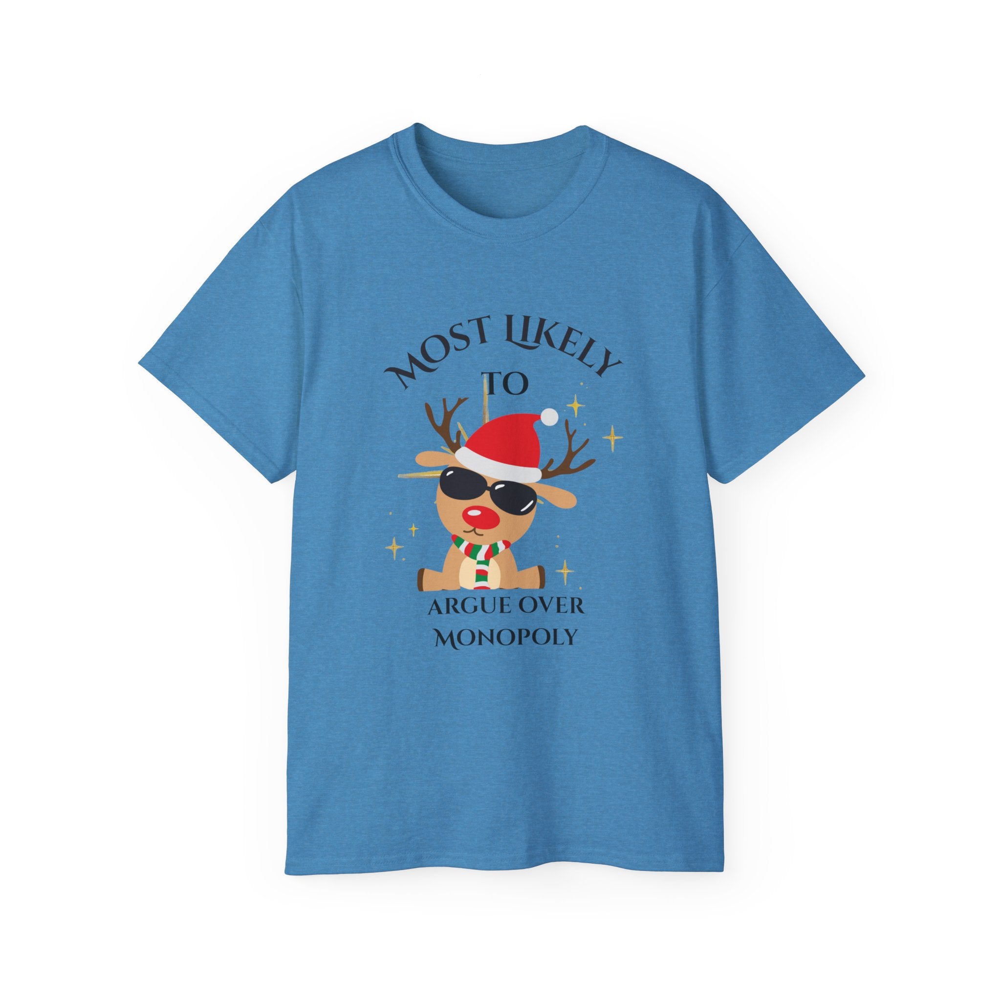 Most Likely to Argue Over Monopoly, Funny Gift, Christmas Tee, Family Game Night Shirt, Party Attire