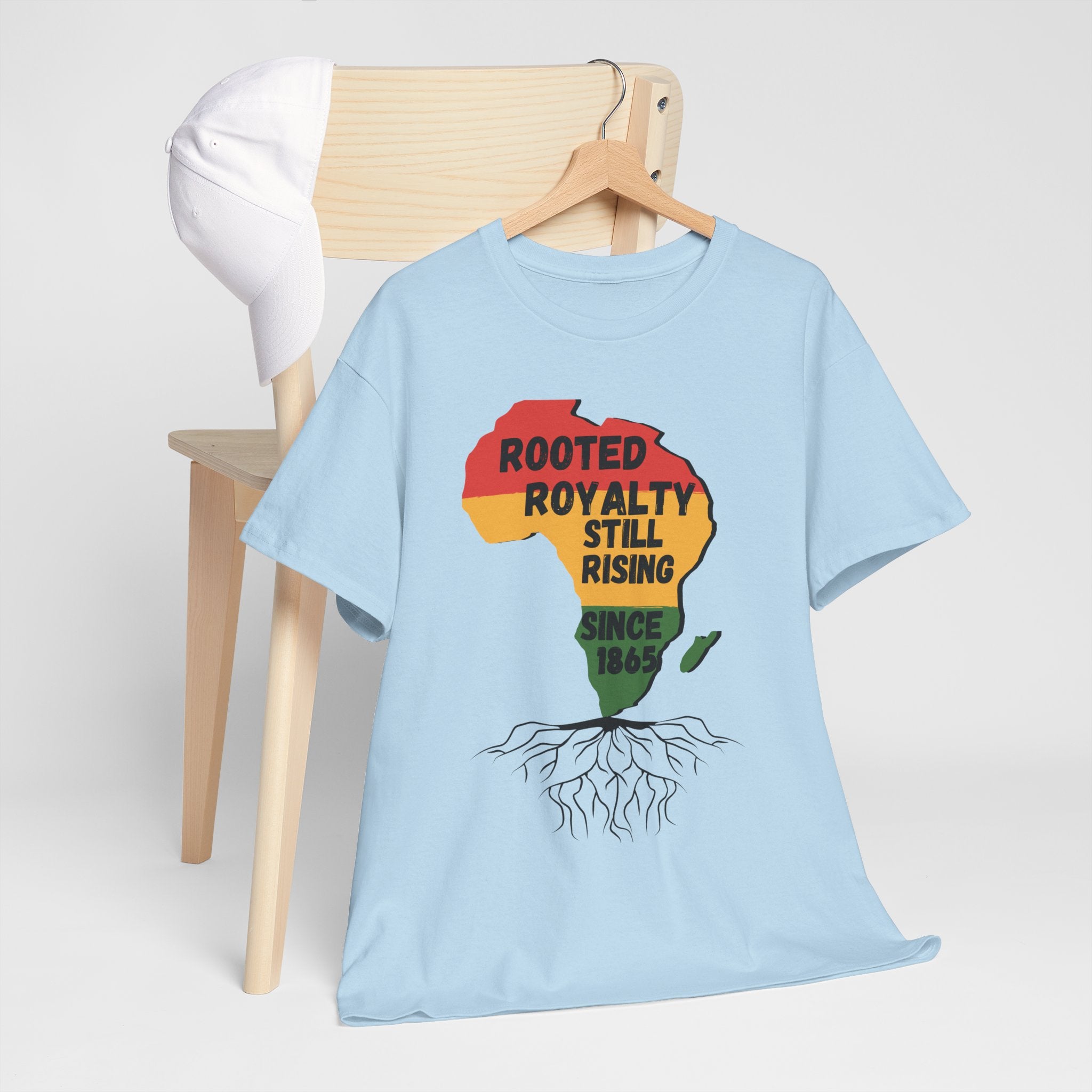 Africa Roots T-Shirt — "Rooted Royalty Still Rising Since 1865" Afrocentric Pride Tee