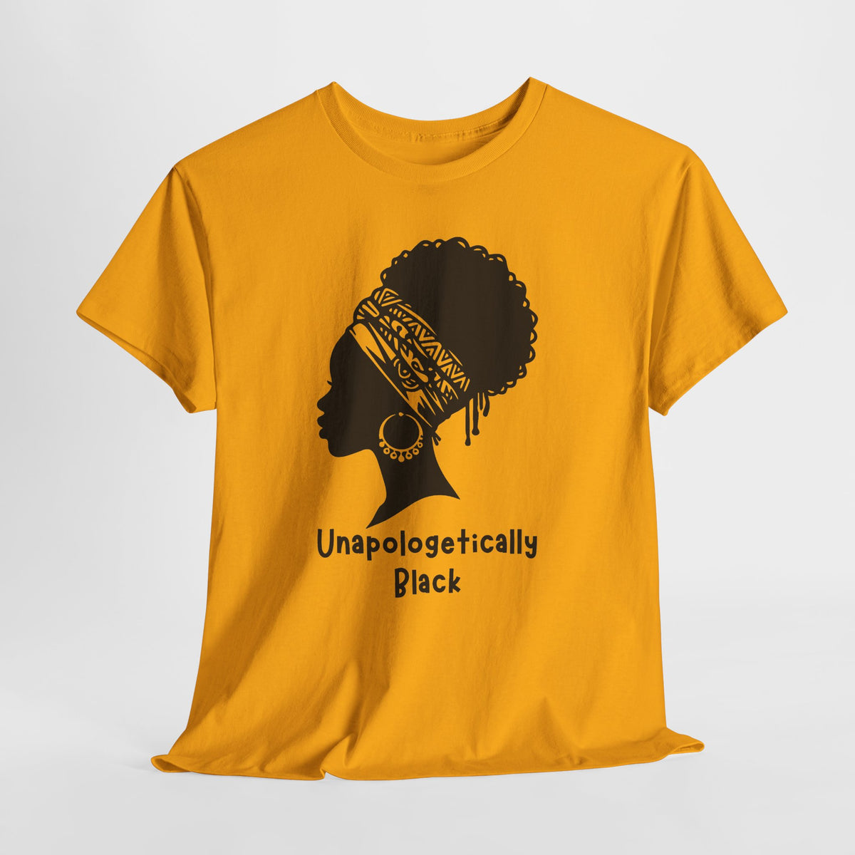 Meditative Woman Line Art Tee – "Unapologetically Black" Cotton T‑Shirt