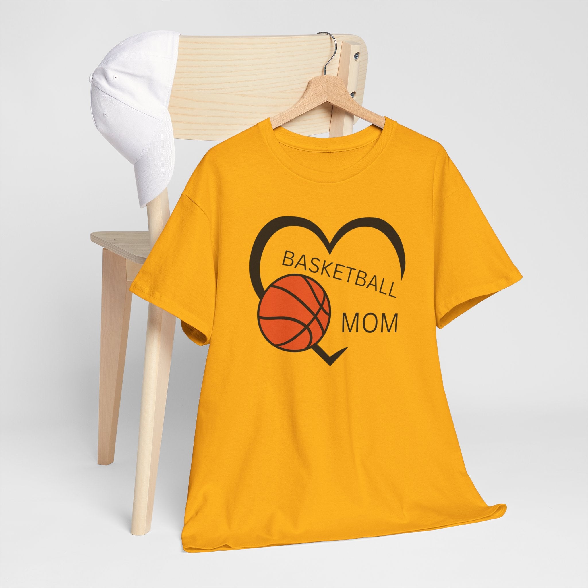 Basketball Mom T-Shirt – Heart & Basketball Design
