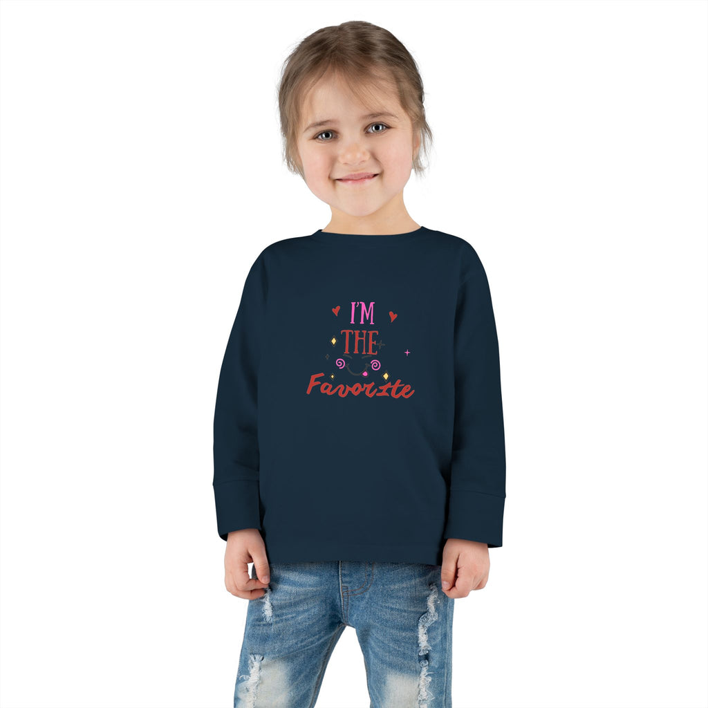 Toddler Long Sleeve Tee — "I'm the Favorite" Cute Kid’s Long-Sleeve Shirt