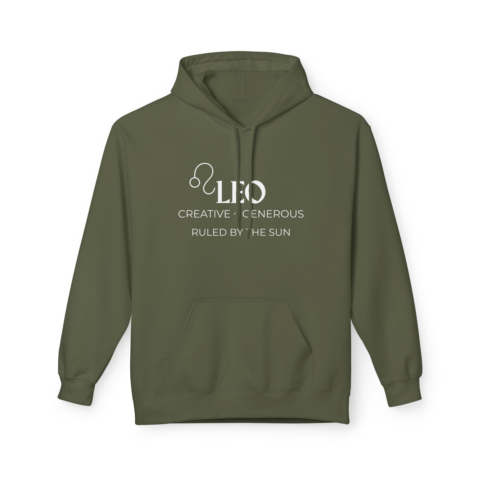 Leo Unisex Fleece Hoodie with Custom Design