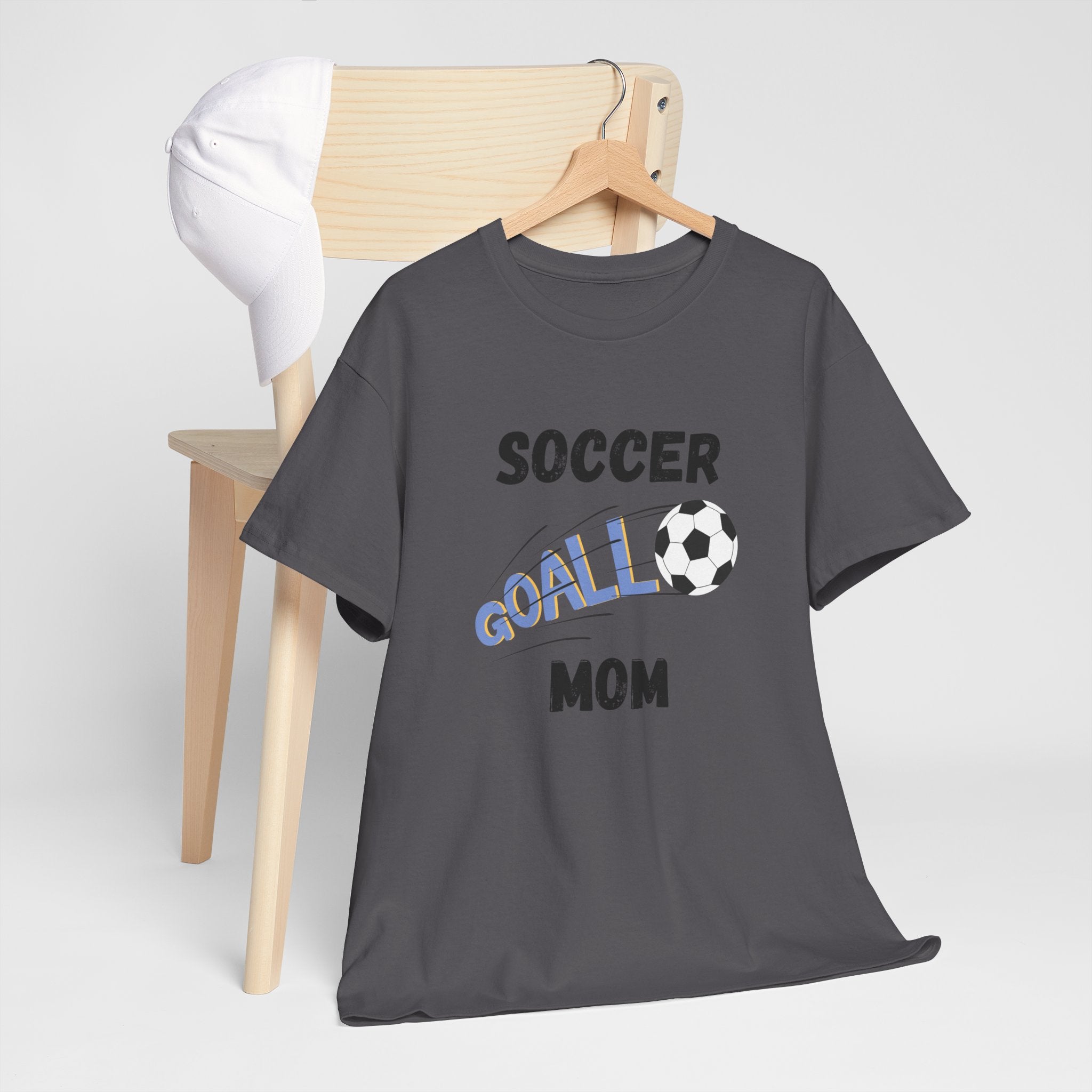 Soccer Mom T‑Shirt — 'Soccer Goal!' Graphic Tee with Soccer Ball