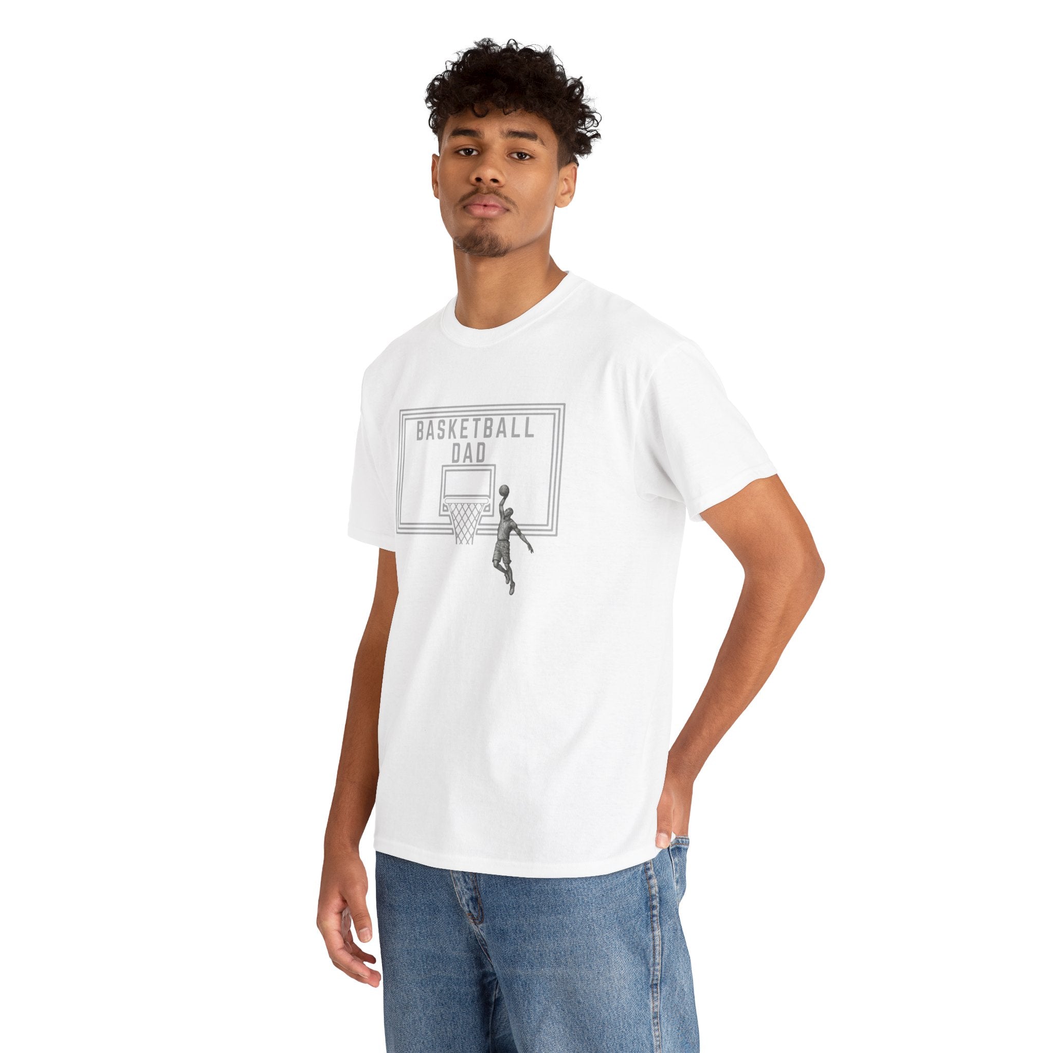 Basketball Dad T-Shirt — Basketball Hoop Graphic Tee for Proud Fathers