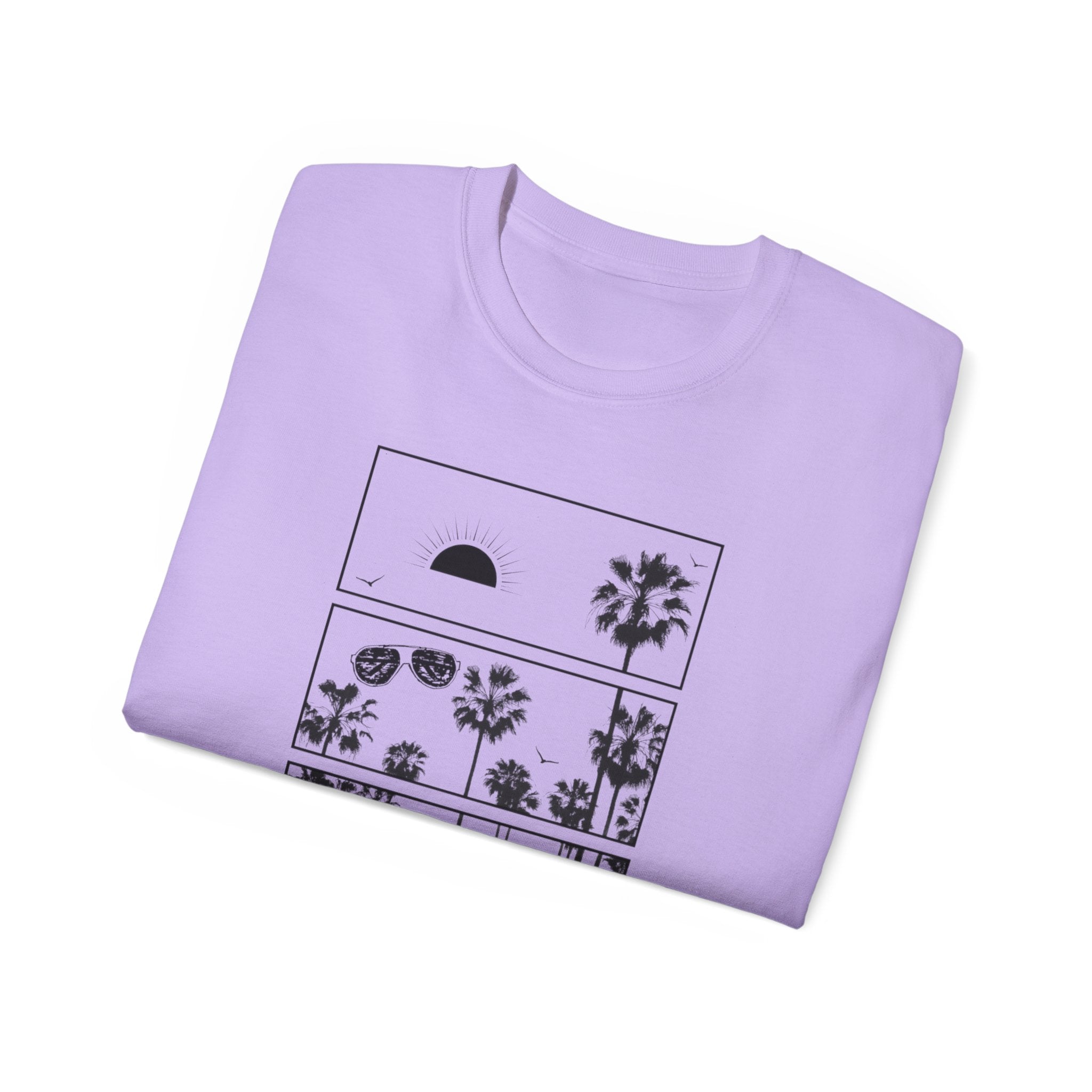 Vacation Loading T‑Shirt — Retro Palm & Sunset Graphic Tee