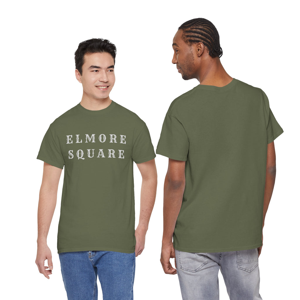 Elmore Square Vintage Lettering T‑Shirt — Retro City Name Tee