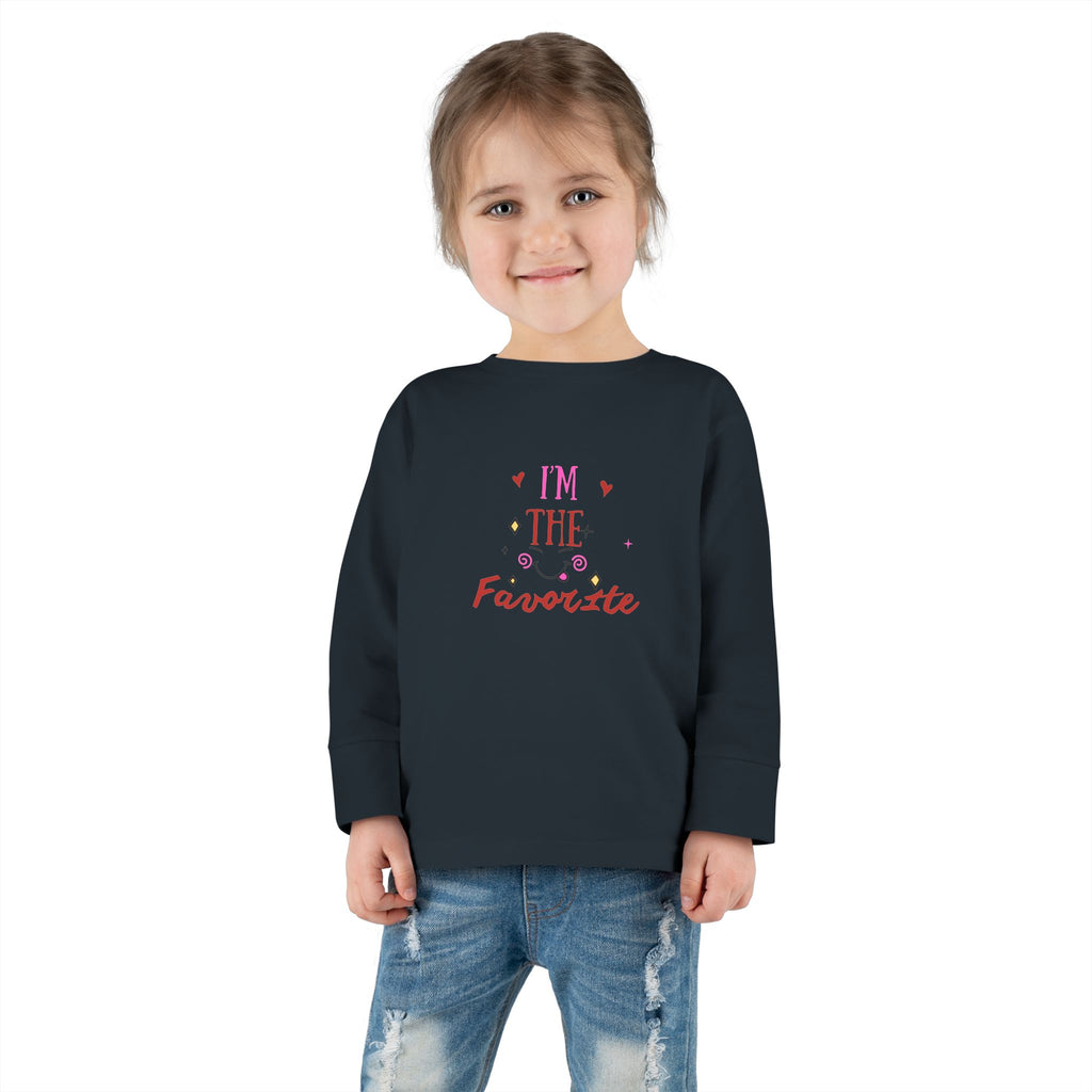 Toddler Long Sleeve Tee — "I'm the Favorite" Cute Kid’s Long-Sleeve Shirt