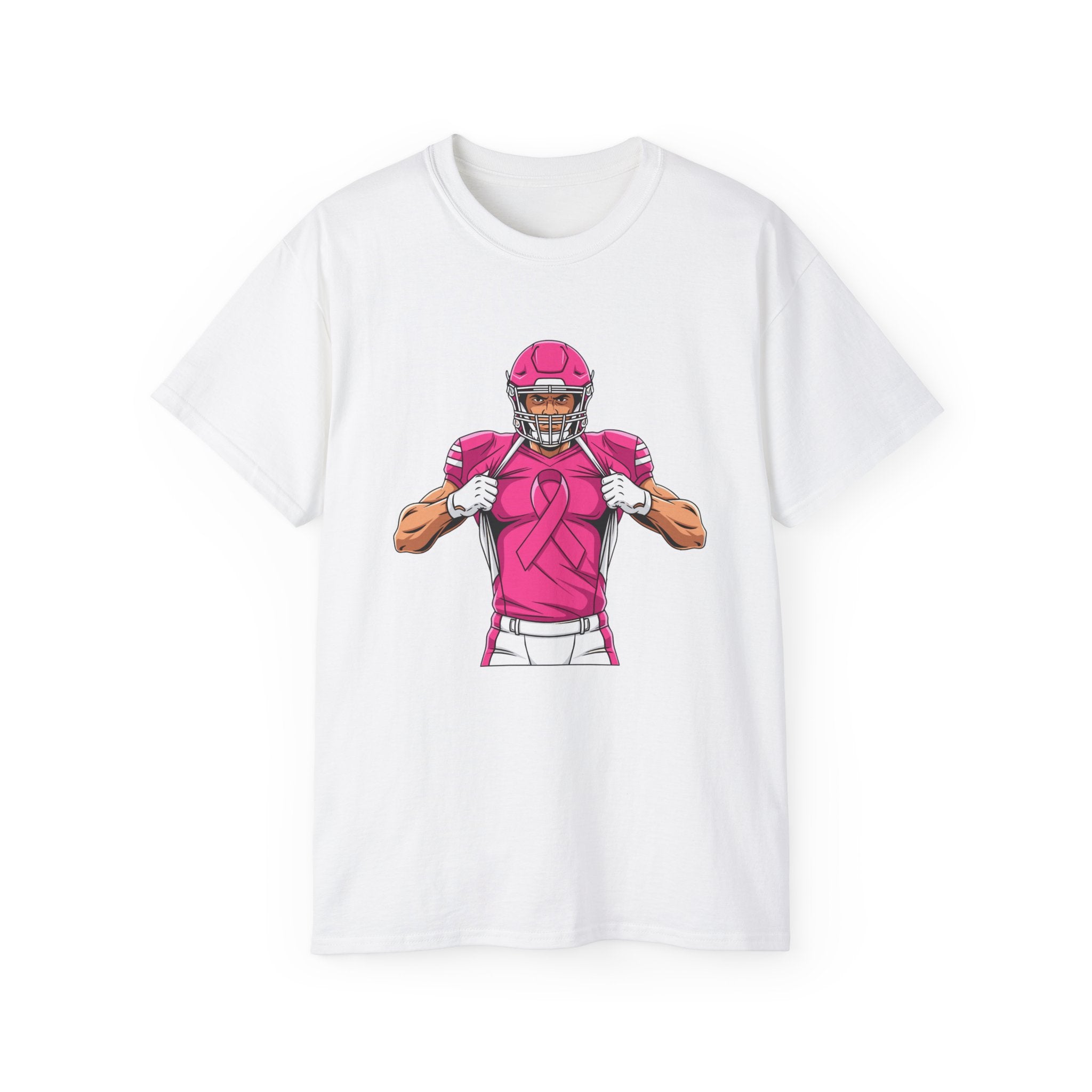 Breast Cancer Awareness Football Player T-Shirt