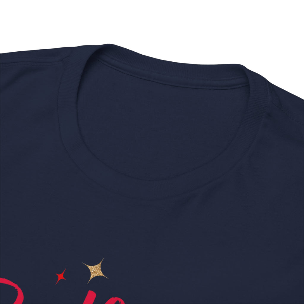 Birthday Squad T-Shirt — Women's Party Tee with Pink Script & Gold Stars