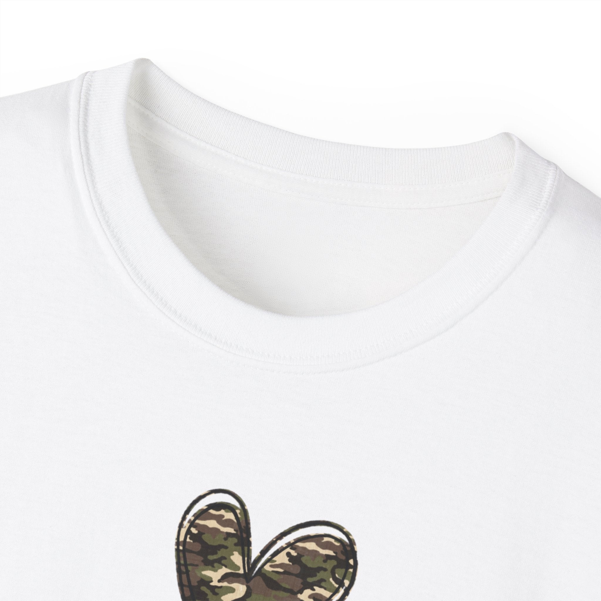 Proud Marine Wife T-Shirt — Camouflage Heart & Marine Family Tee