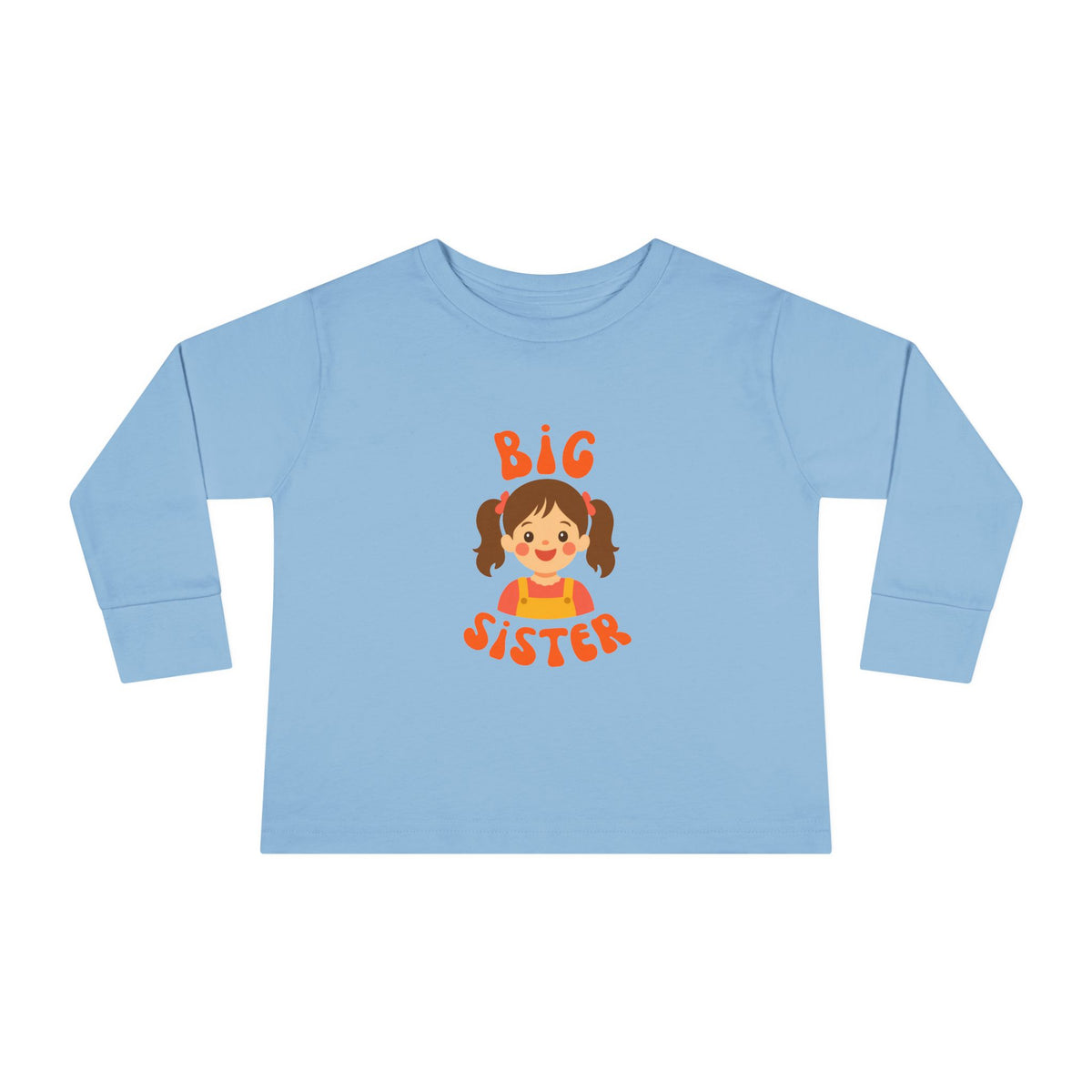 Big Sister Toddler Long Sleeve Tee — Cute Announce Shirt for New Siblings