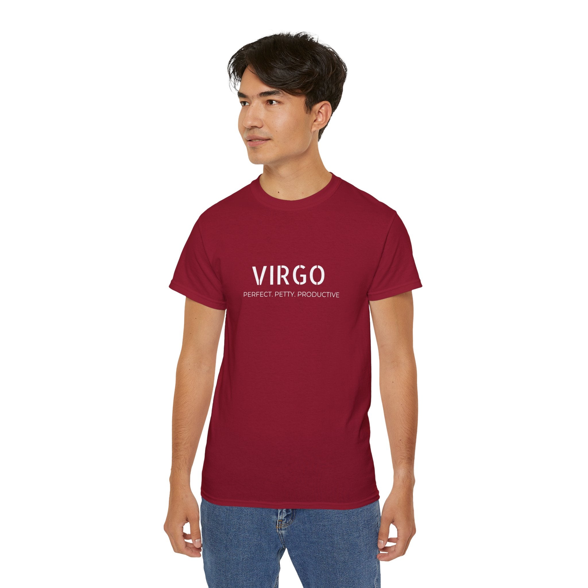 Virgo T-Shirt — "Perfect. Petty. Productive." Astrology Tee