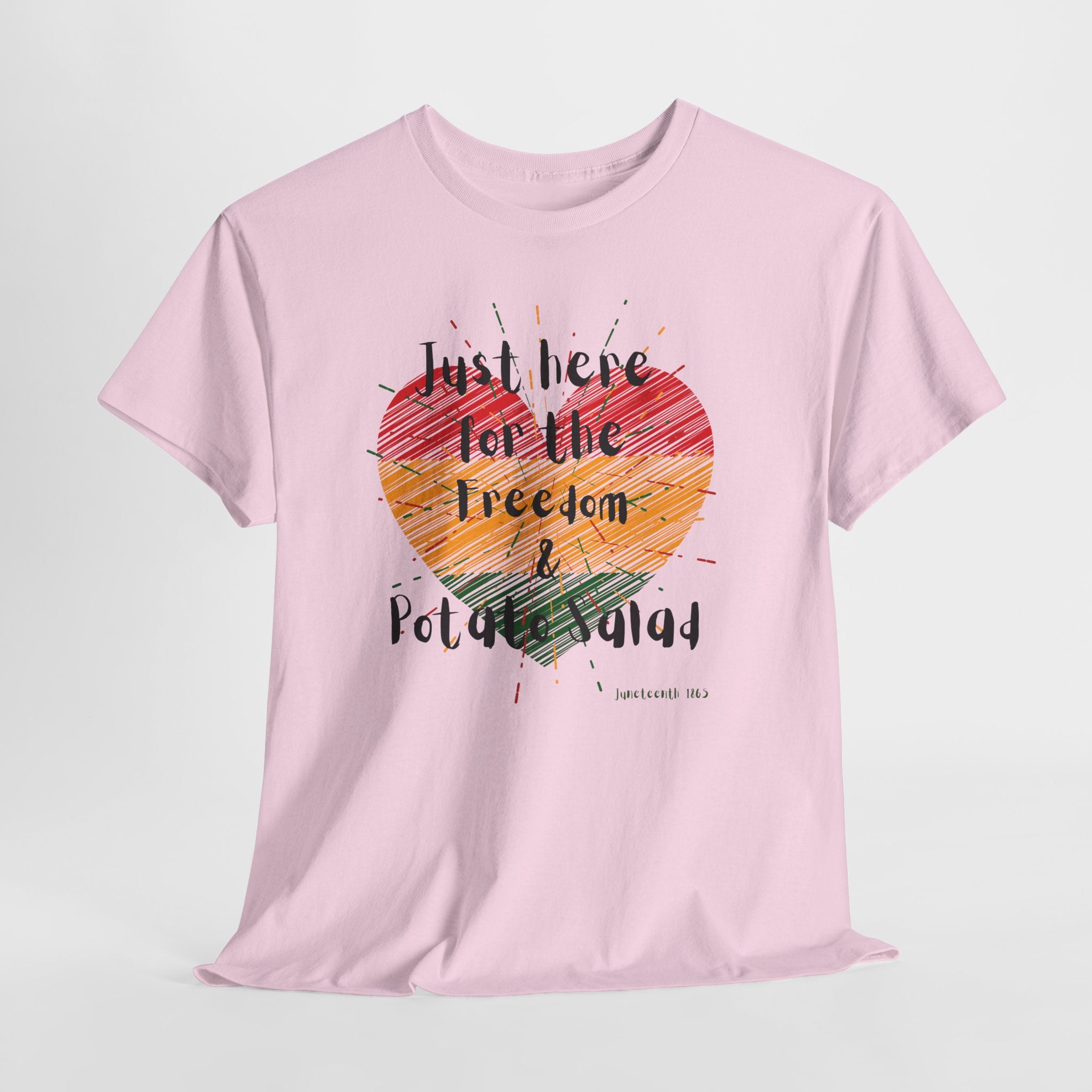 Heart Freedom T-Shirt – "Just Here for the Freedom" Inspirational Graphic Tee