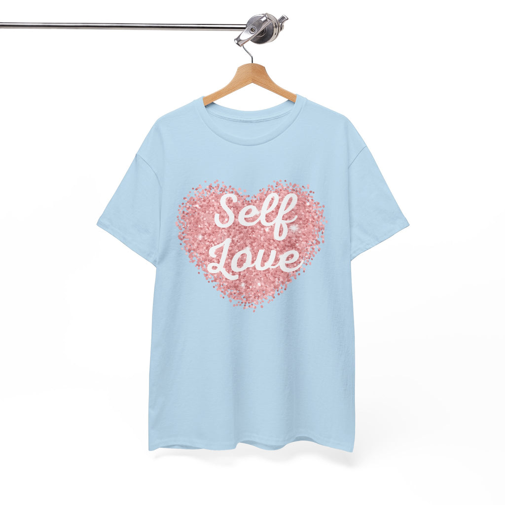 Self Love Tee — Pink Heart Mental Health Awareness Shirt