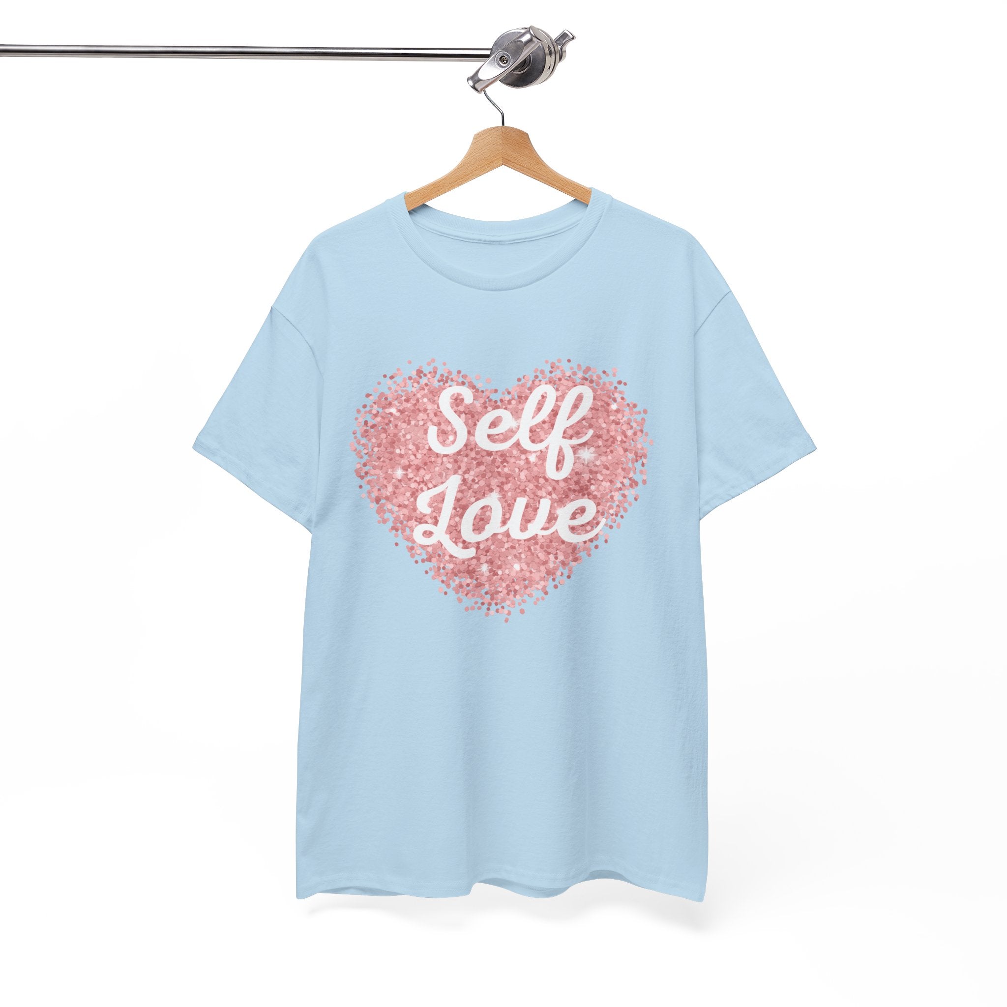 Self Love Tee — Pink Heart Mental Health Awareness Shirt