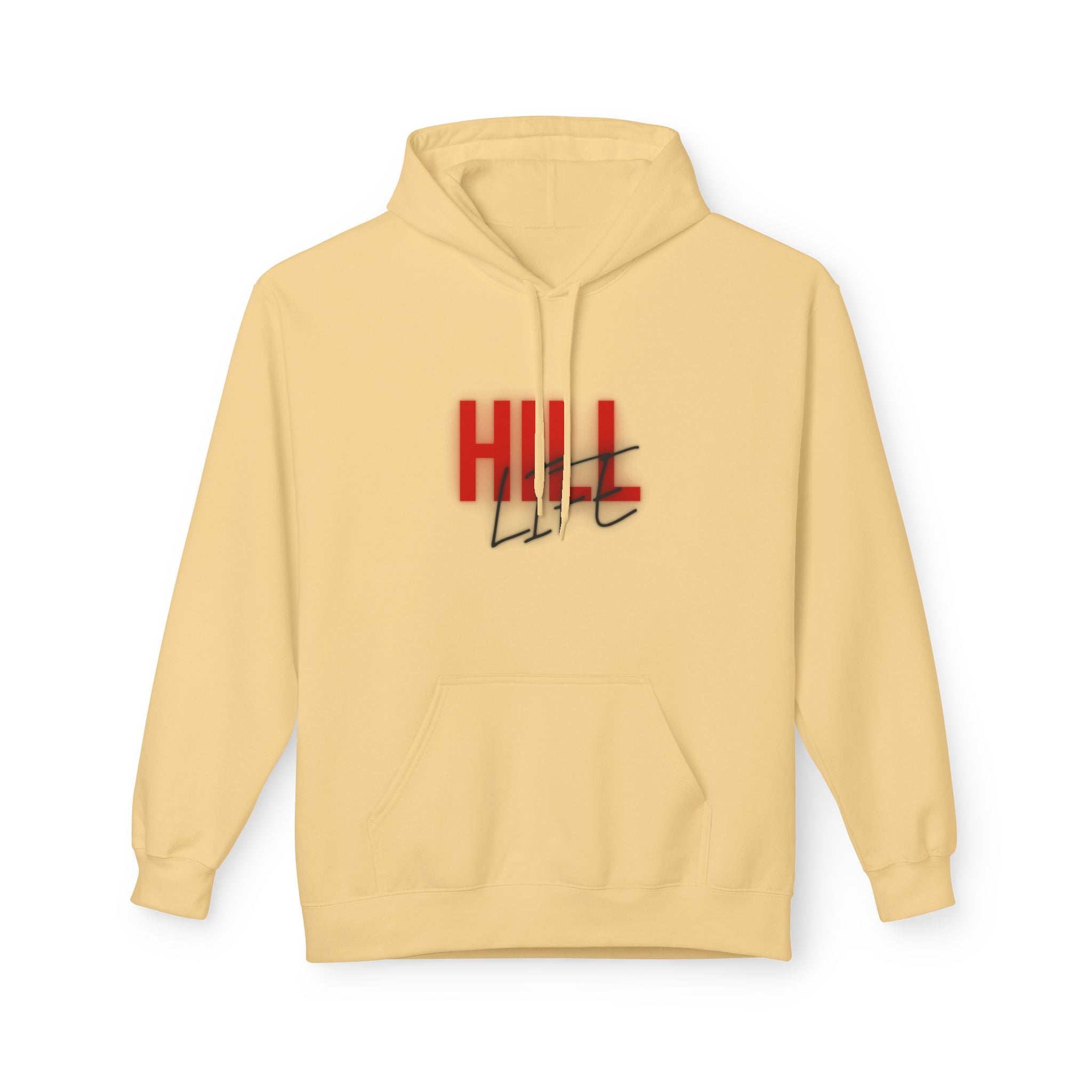 Hill Life Hoodie — # Red Script Pullover